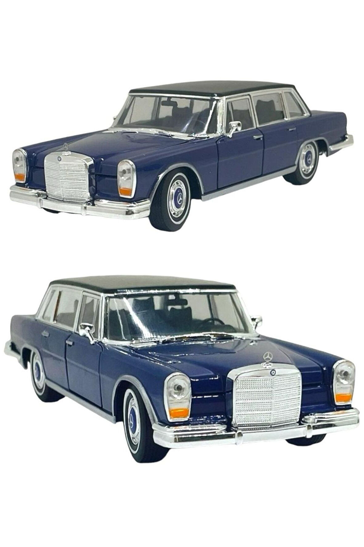 Mercedes Benz 600 LACİVERT Diecast 1.24 Ölçek Büyük Boy Metal Ojinal Lisanslı Araba Kapılar Açılır