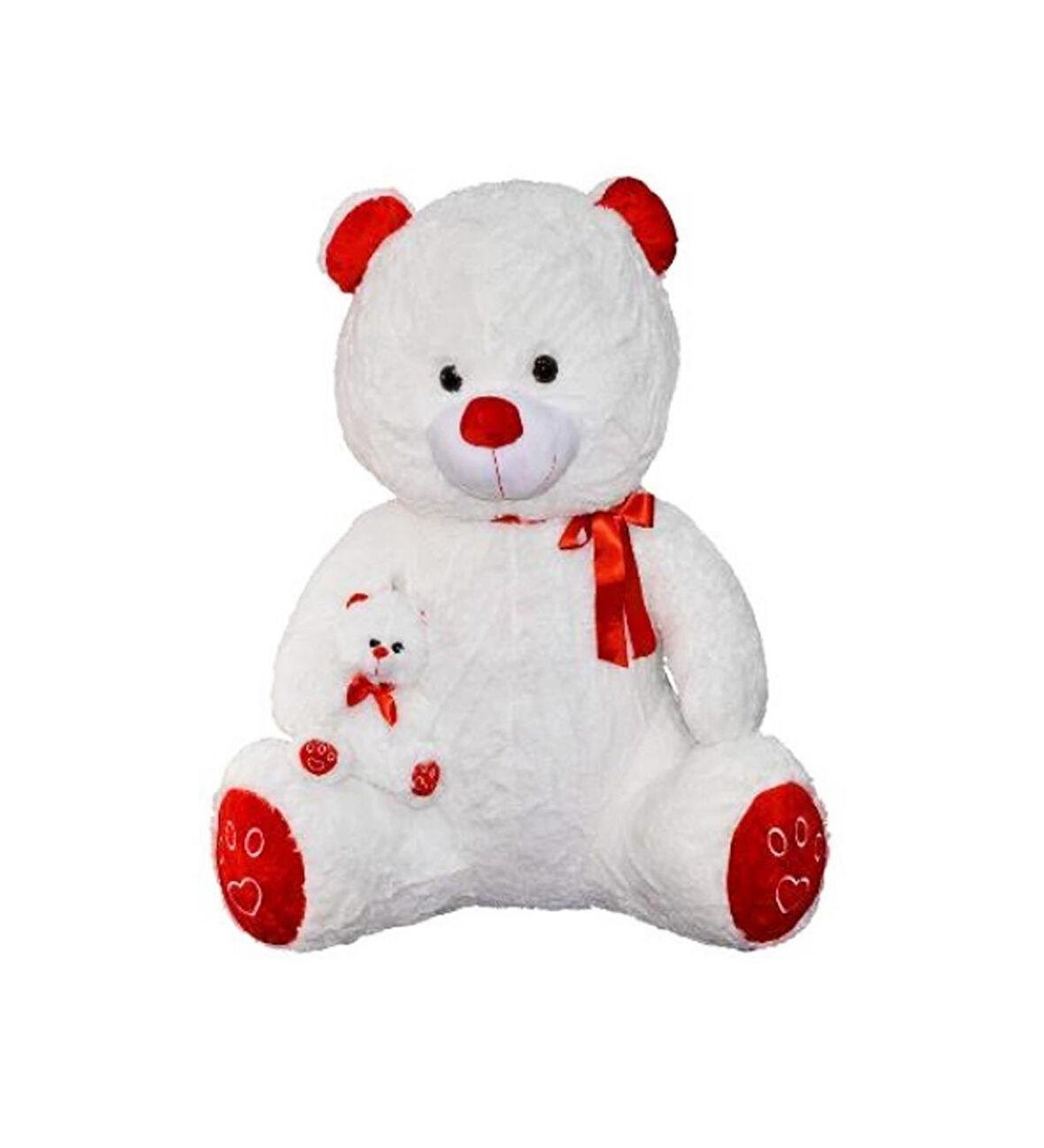 Yavrulu Peluş Ayı 100 Cm Uyku Ve Oyun Arkadaşım Sevimli Ayı ve Yavrusu