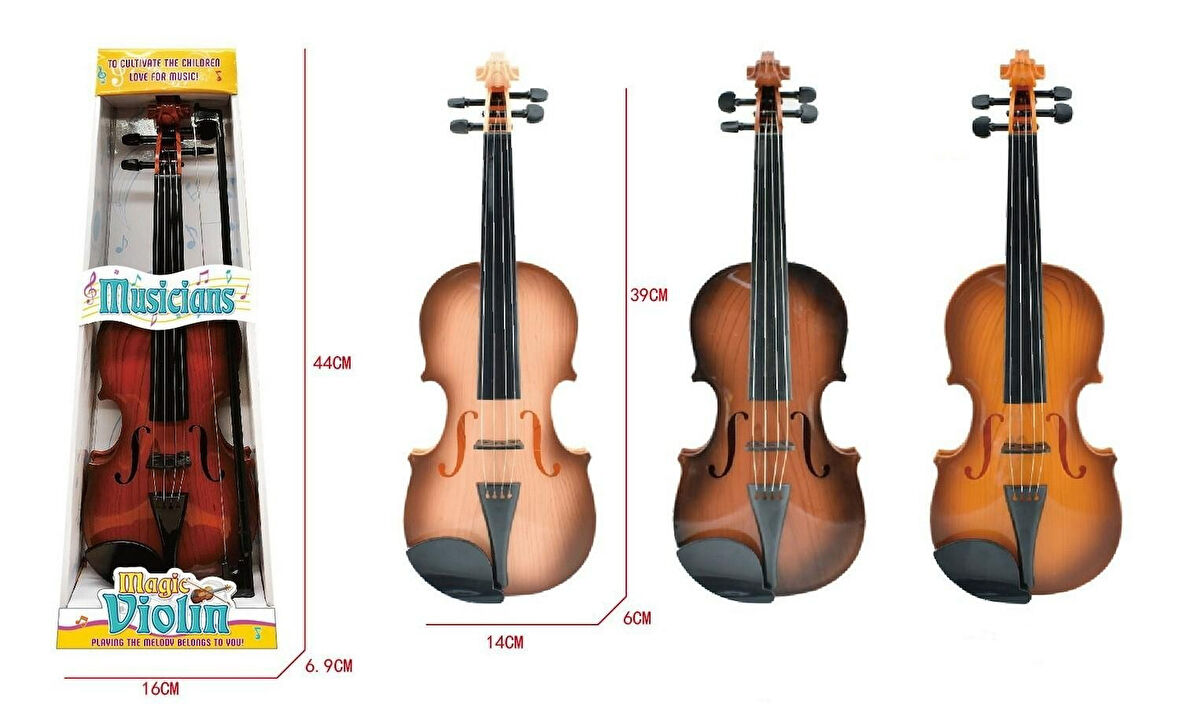 ToyCraft MelodyViolin 39 CM Kayıt Özellikli Işıklı Gerçek Tellere Sahip Keman
