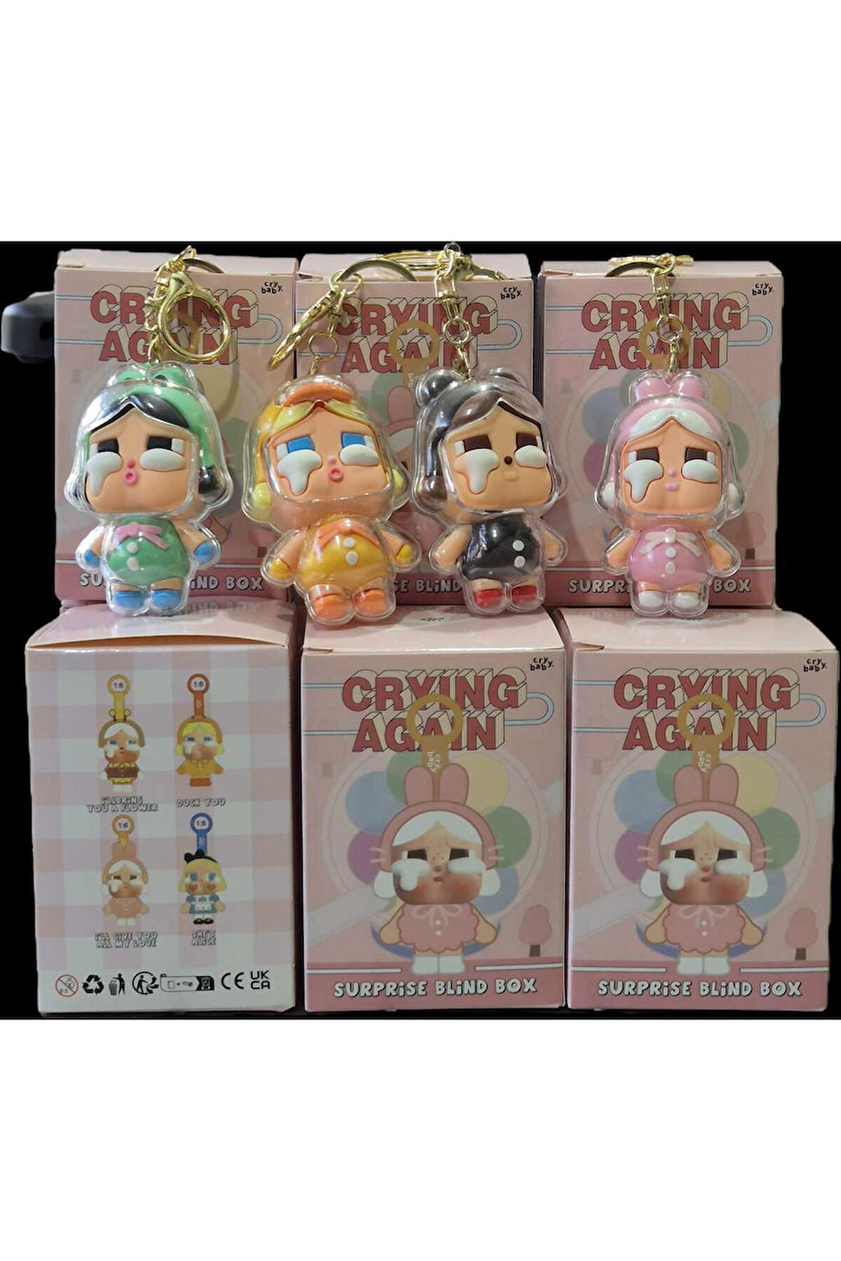 Crying Again Cry Baby (blind Box)(dupe) Çanta Charmı Aksesuar Anahtarlık 16 CM
