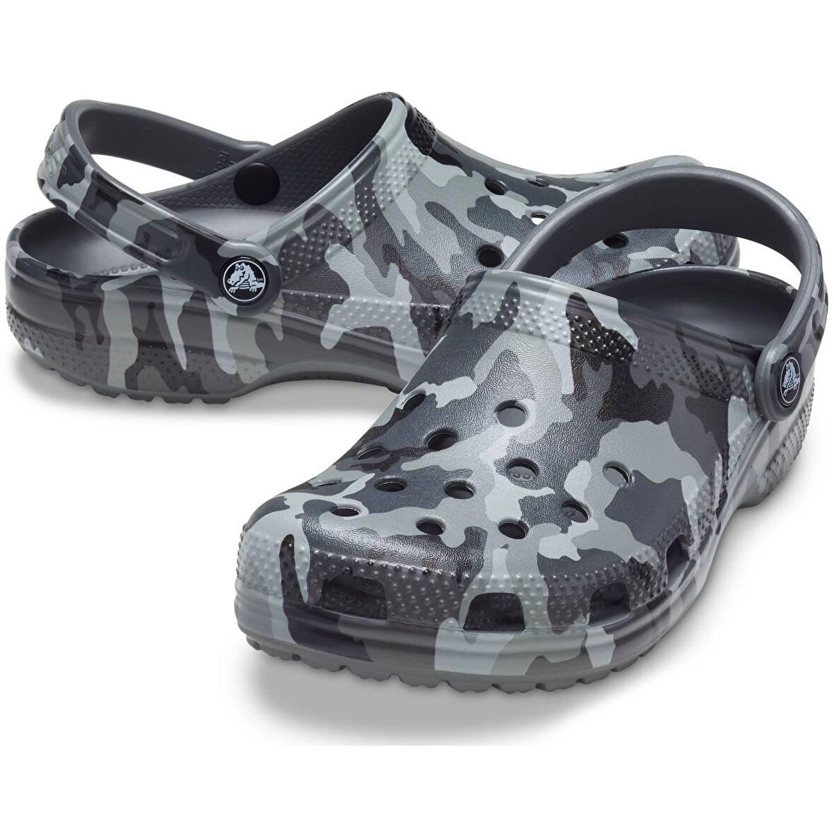 Crocs Classic Printed Camo Clog Unisex Terlik 206454-0IE Slate Grey/Multi