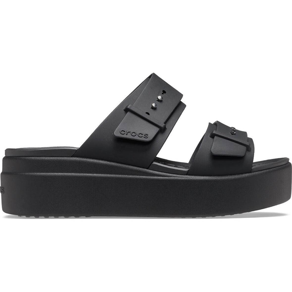 Crocs Brooklyn Buckle Low Wedge Kadın Terlik 207431-001 Black