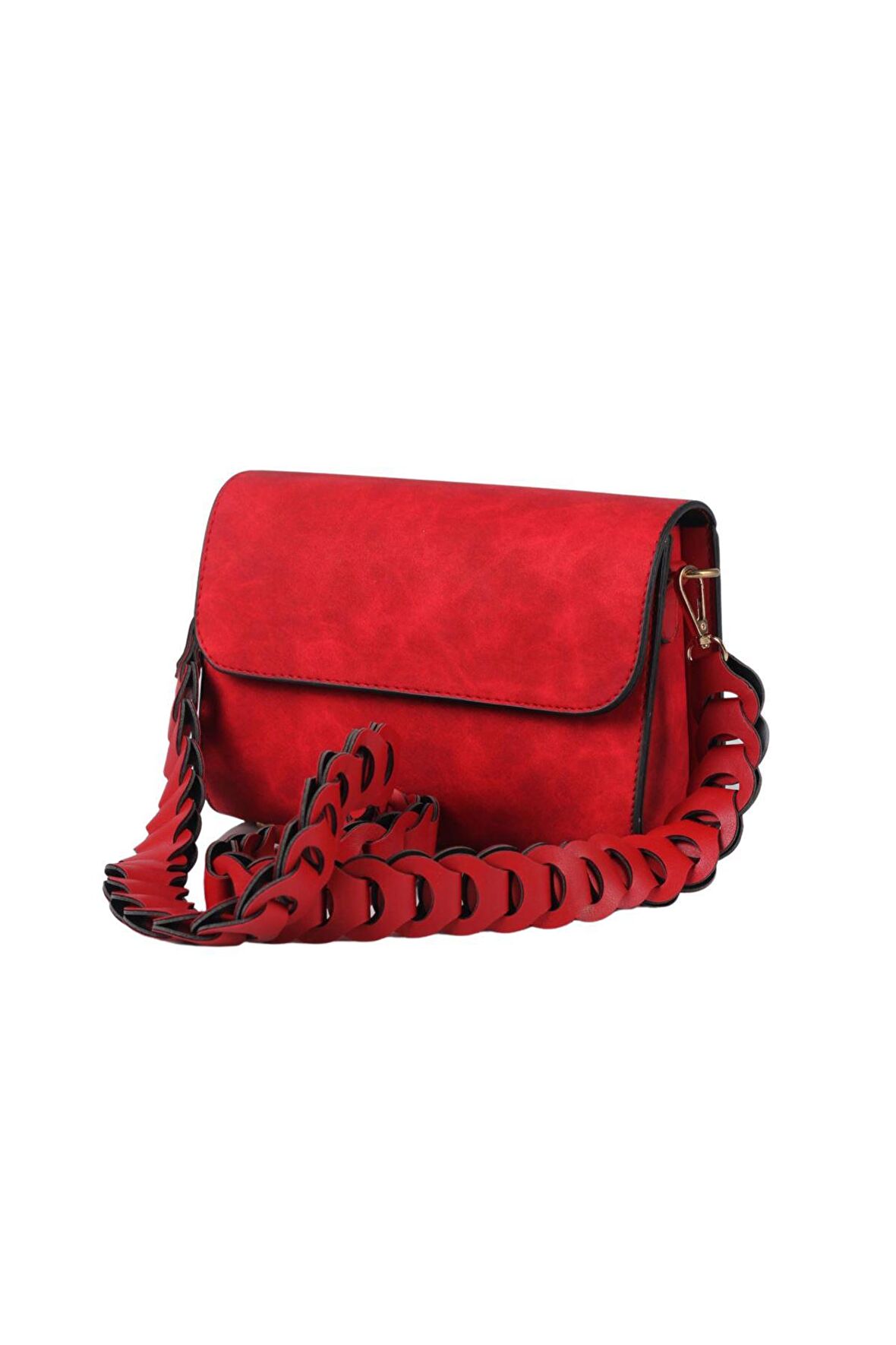 SİA ÇANTA Örgü Saplı, Şık Sade ve Kullanışlı Kutu Model Çapraz Askılı Çanta