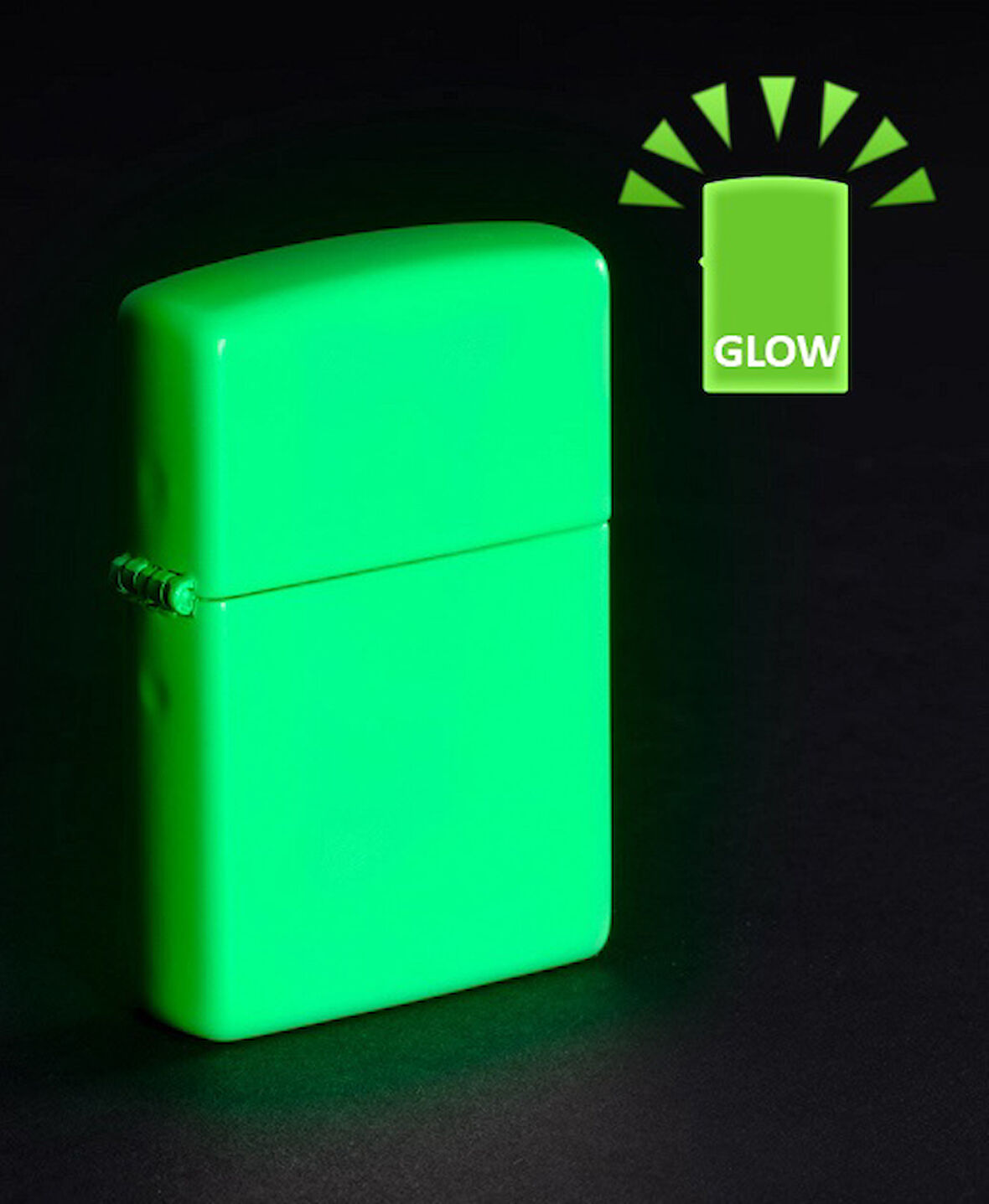 Zippo Reg Glow In The Dark Matte Çakmak