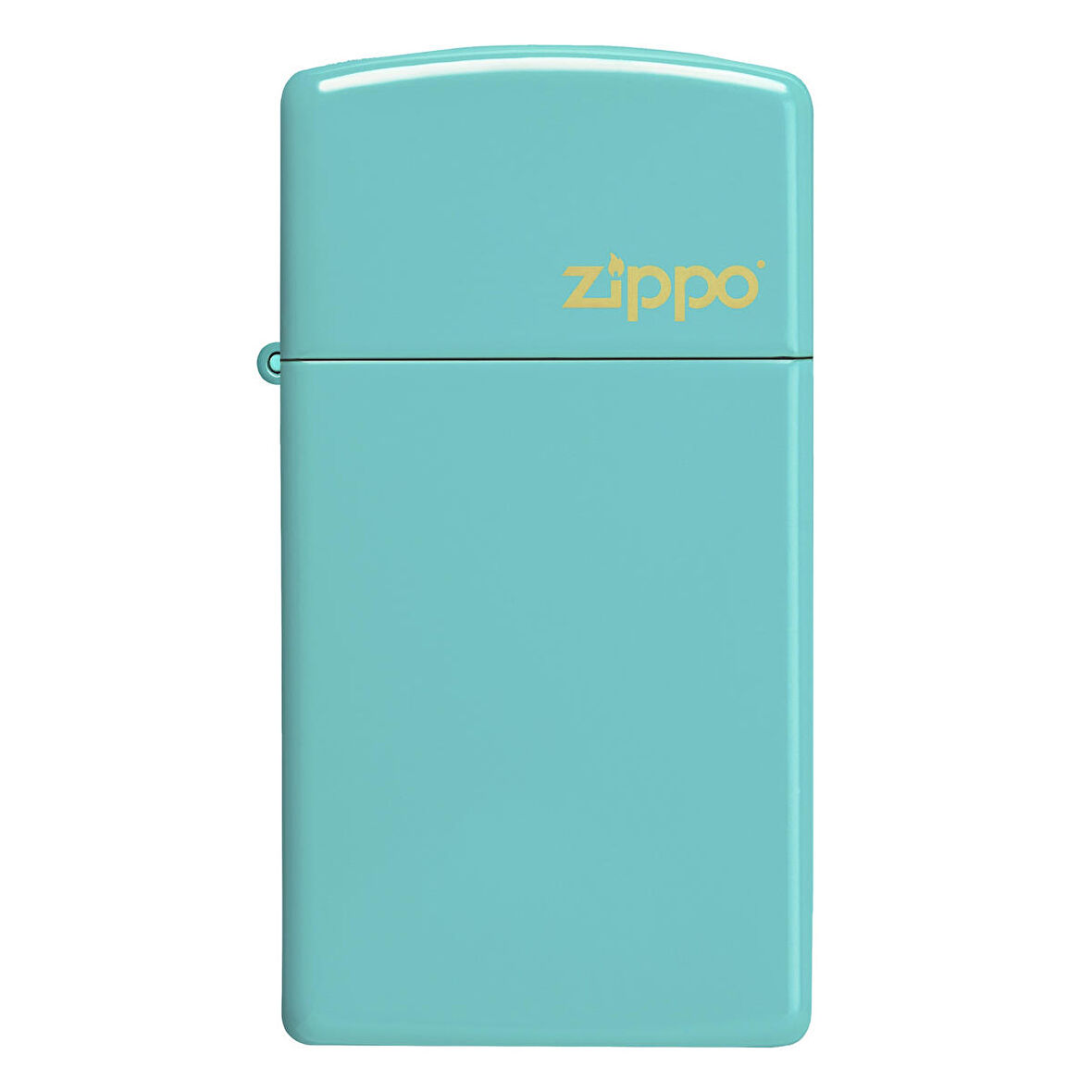 Zippo Slim Flat Turquoise W Logo Çakmak