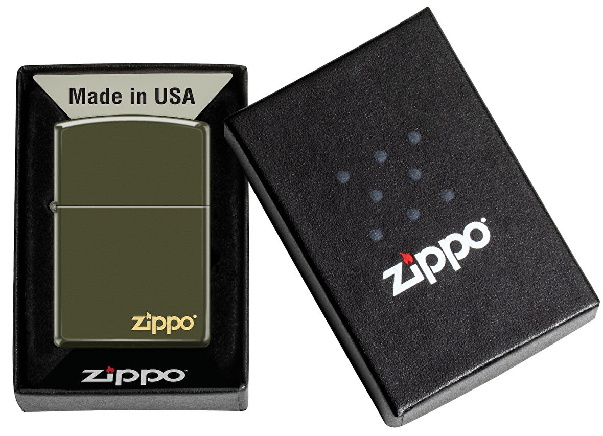 ZIPPO ÇAKMAK 221 ZIPPO LOGO HAKİ 3 NUMARA