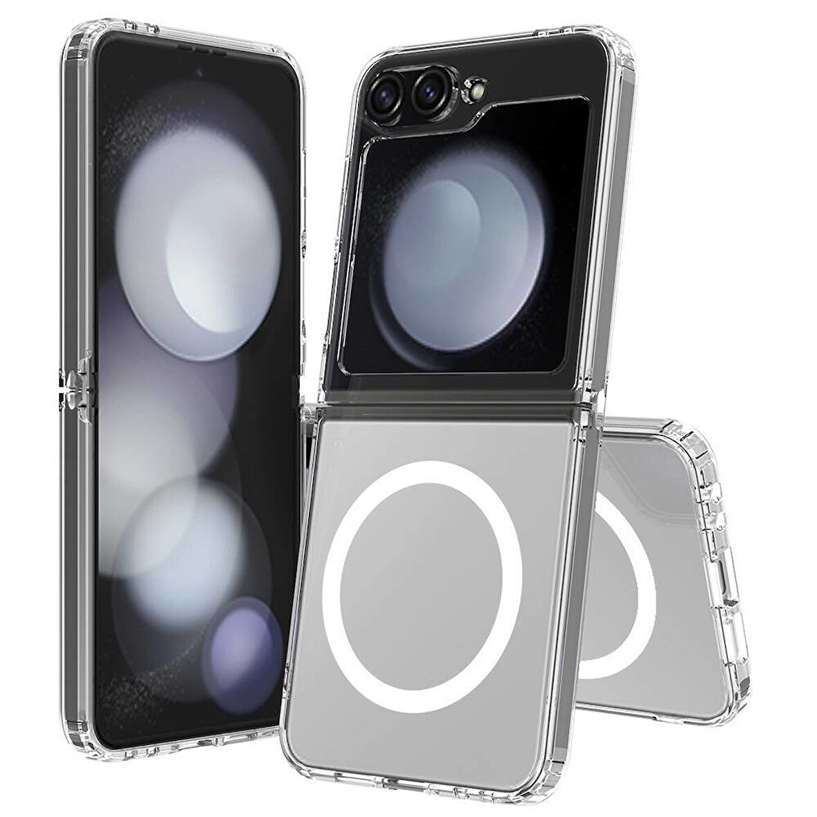 Gpack Samsung Galaxy Z Flip 6 Kılıf Magsafeli Sert PC Embos Kapak