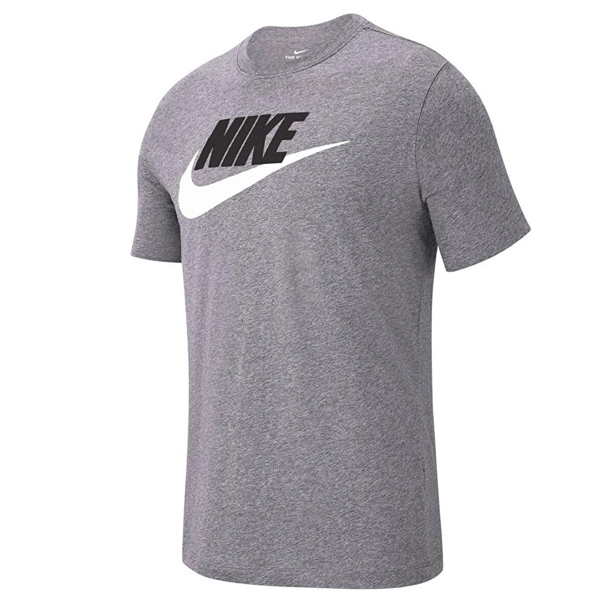 Nike M Nsw Tee Icon Futura Erkek Gri T-shirt - AR5