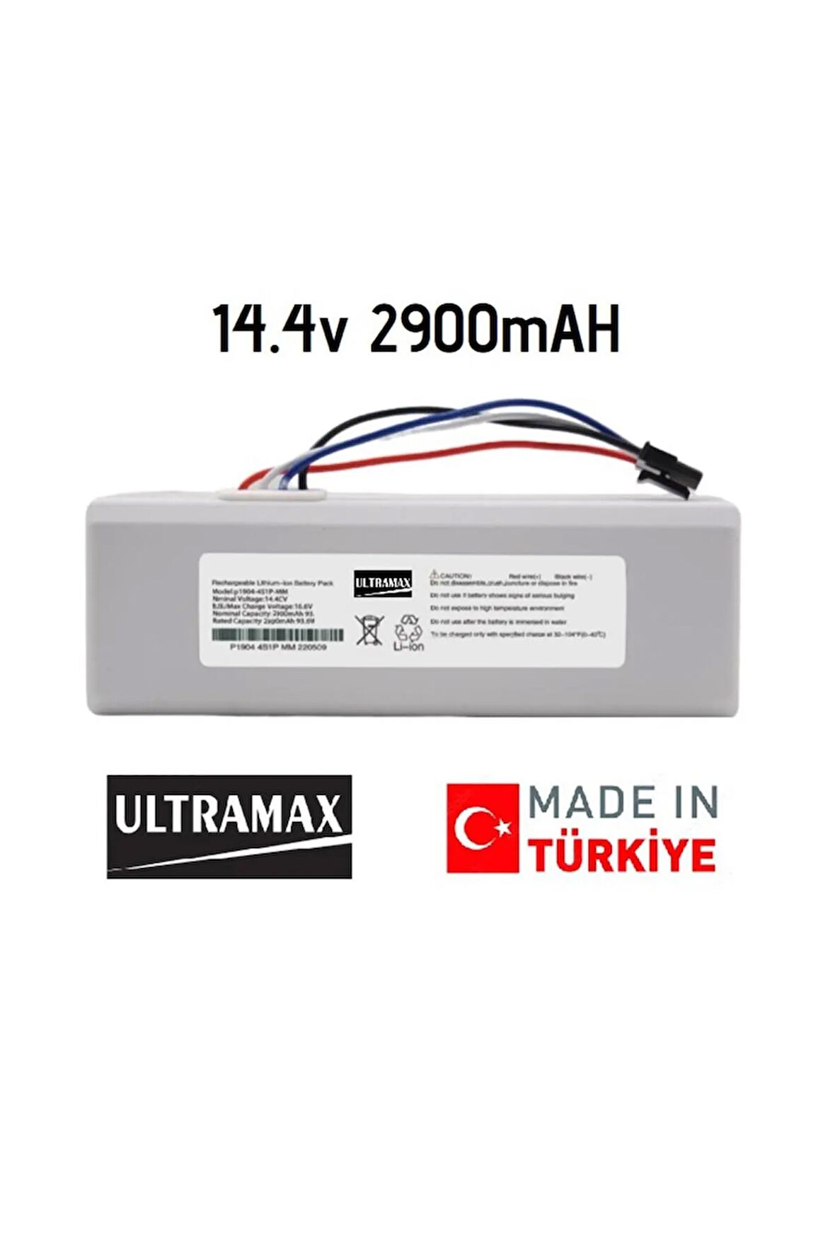 Xiaomi P1904-4s1p-mm Robot Süpürge Için 14.4v 2900mAH Ultramax Batarya
