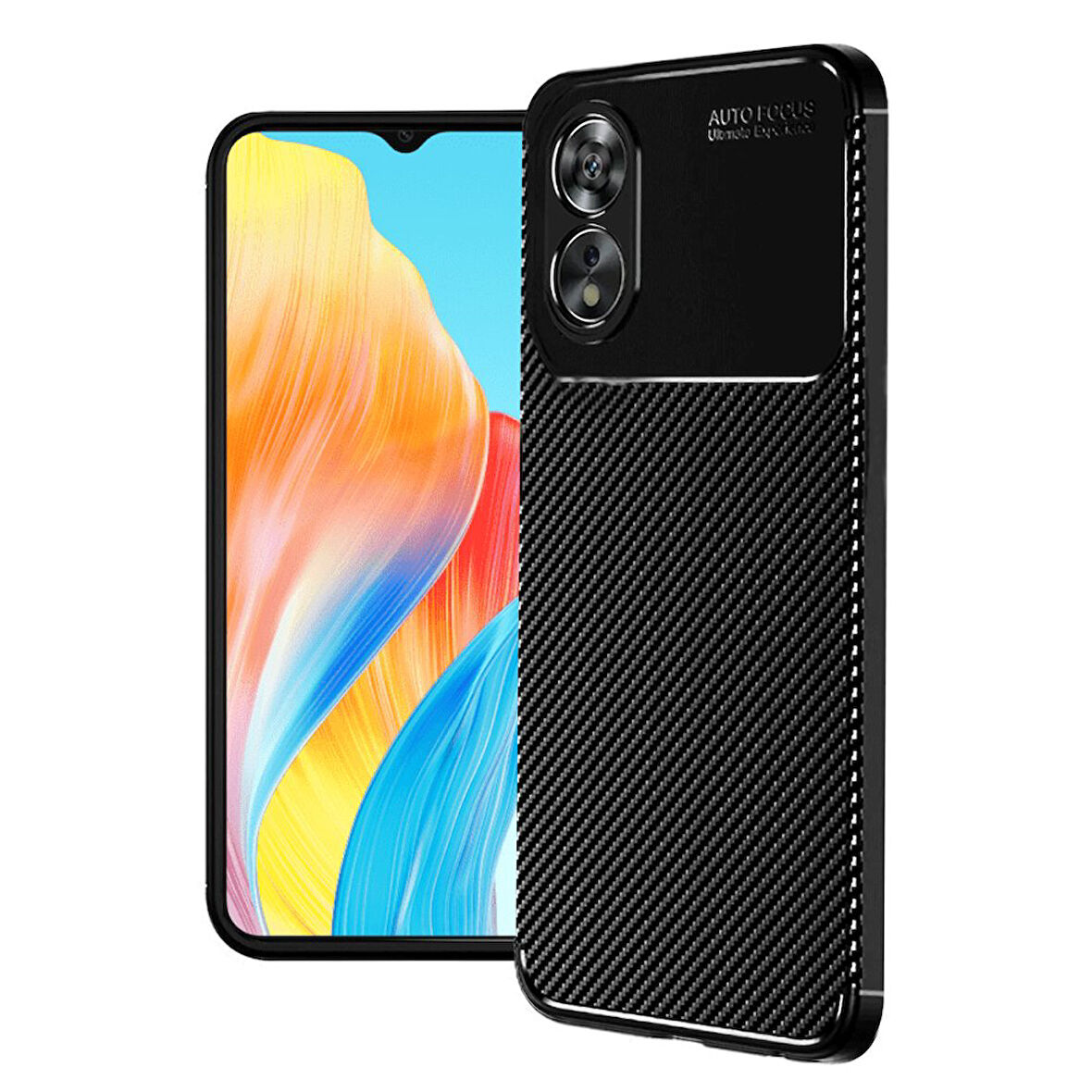 Gpack Oppo A60 Kılıf Negro Karbon Kamera Korumalı Silikon
