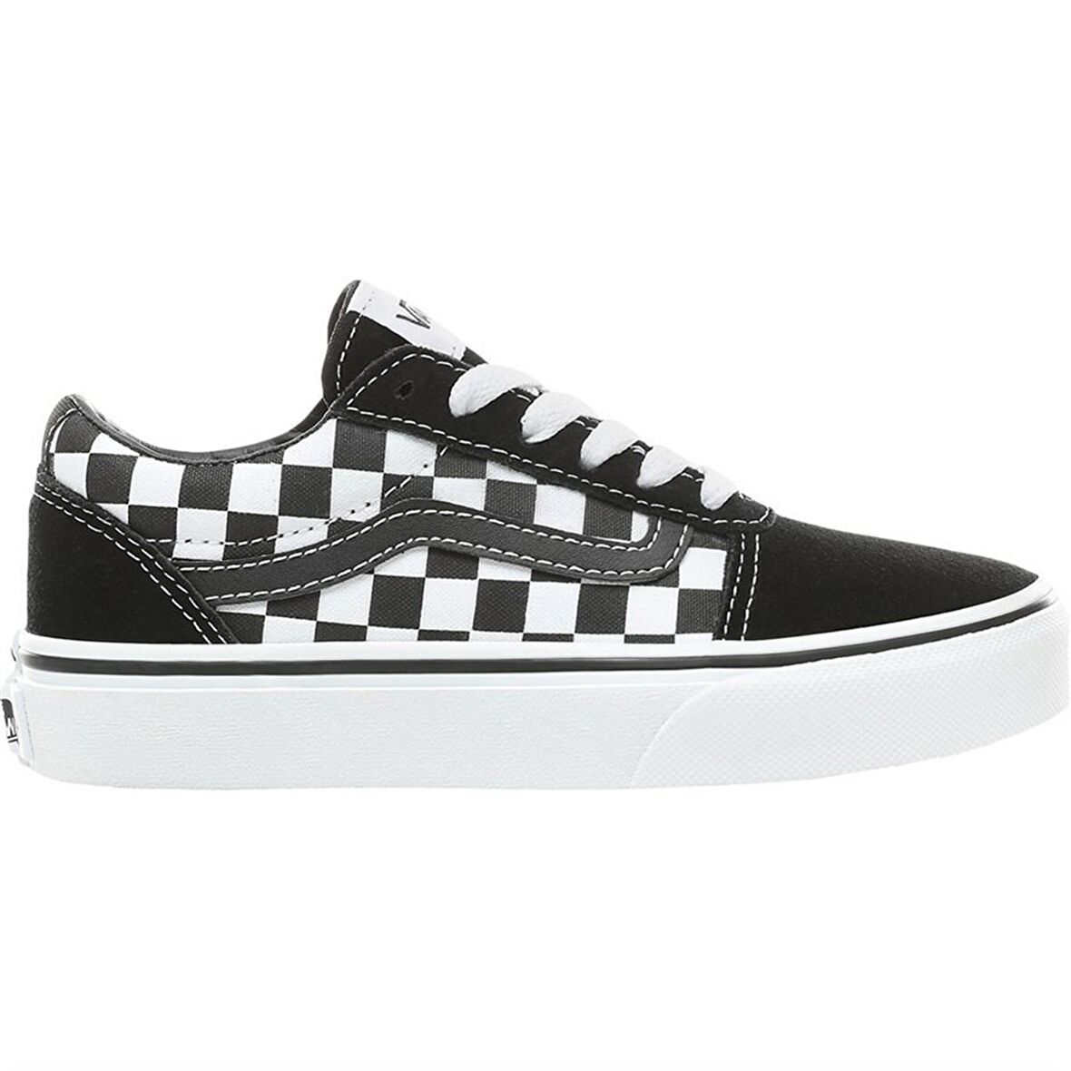 VANS Ayakkabı VN0A38J9PVJ1 YT Ward (Checkered) black/true white Leather