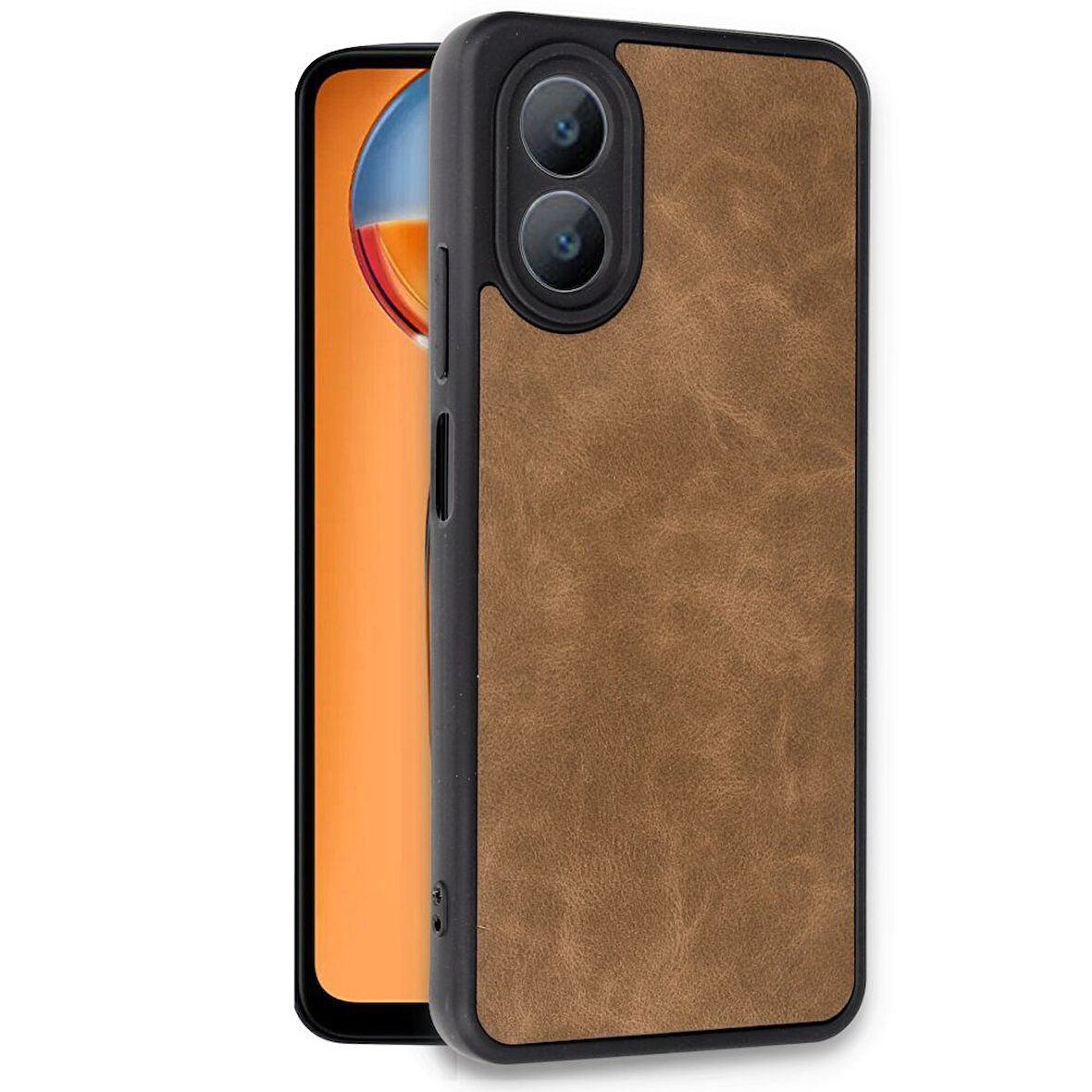 Gpack Oppo A38 Kılıf Deri Kaplama Silikon Aras AZR