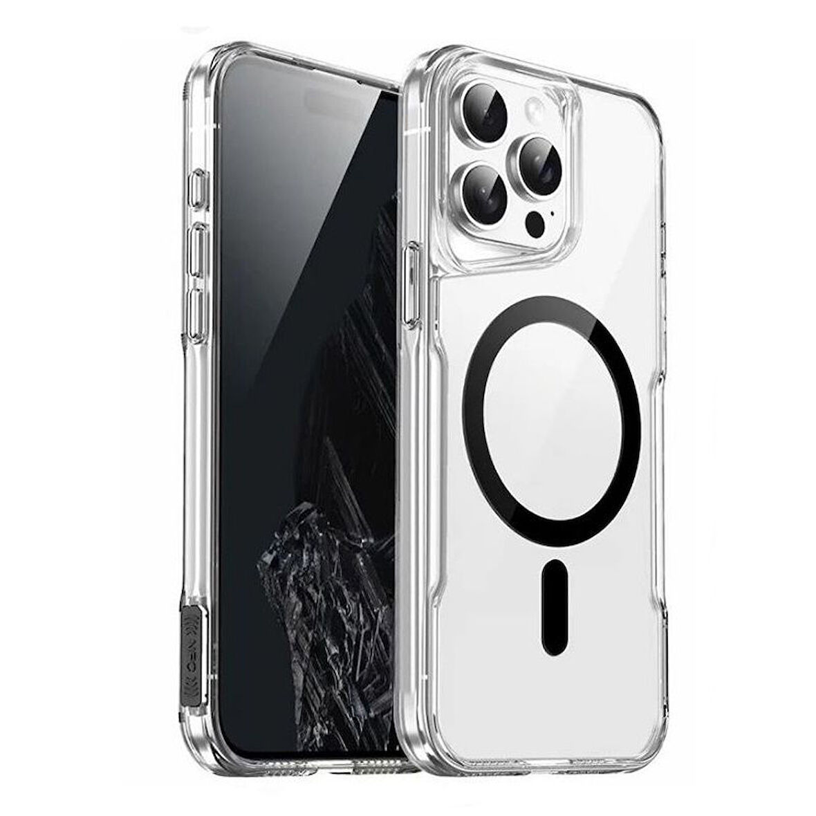 Gpack Apple iPhone 15 Pro Max Kılıf Magsafe Renkli Şeffaf Sert Mika T-Max ALP