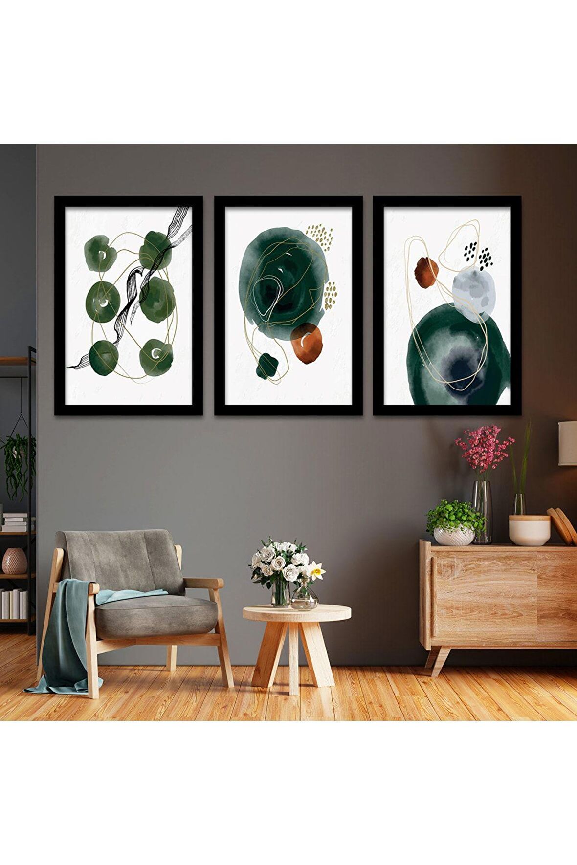 Deniz Kabuğu Saatli Kanvas Tablo