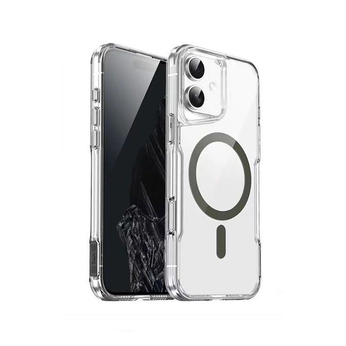 Gpack Apple iPhone 16 Kılıf Magsafe Renkli Şeffaf Sert Mika T-Max ALP