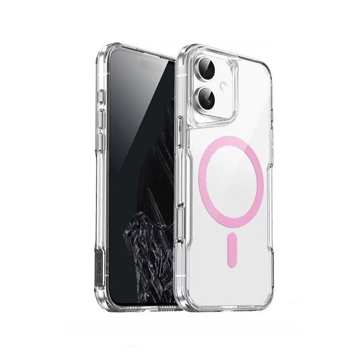 Gpack Apple iPhone 16 Plus Kılıf Magsafe Renkli Şeffaf Sert Mika T-Max ALP