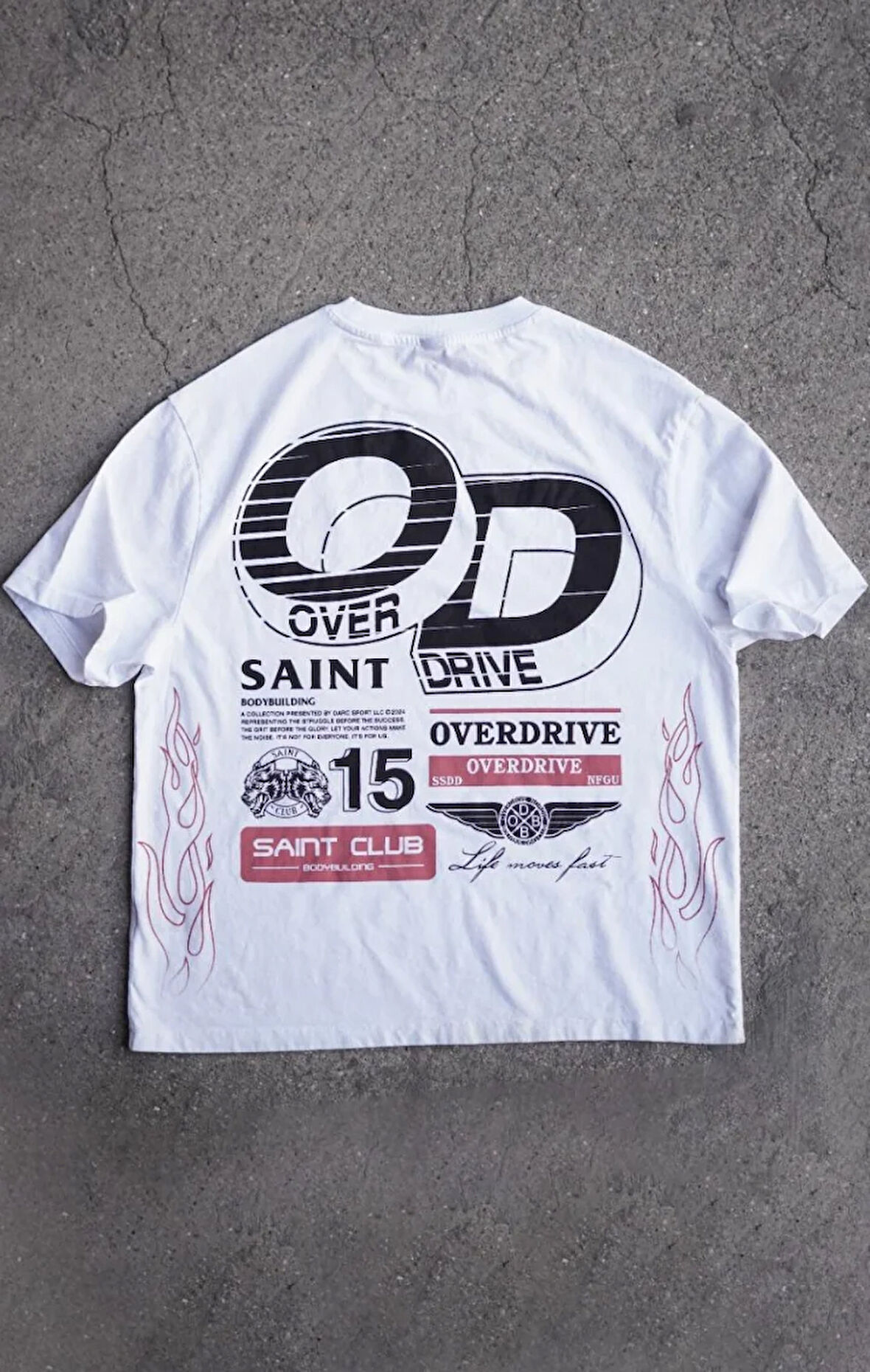 Overdrive Kısa Kollu Beyaz Unisex T-shirt