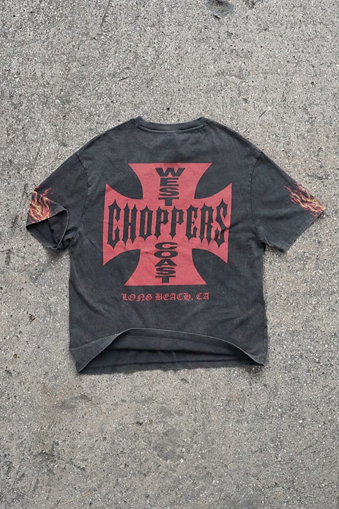 West Coast Choppers  '' Hot Road'' Oversize Yıkamalı T-shirt