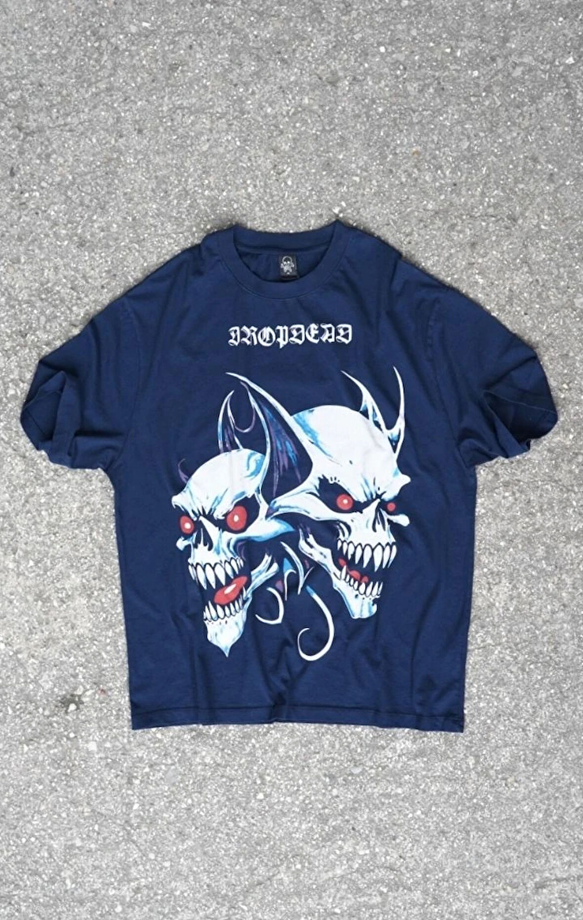 Dropdead Lacivert Oversize Unisex T-shirt