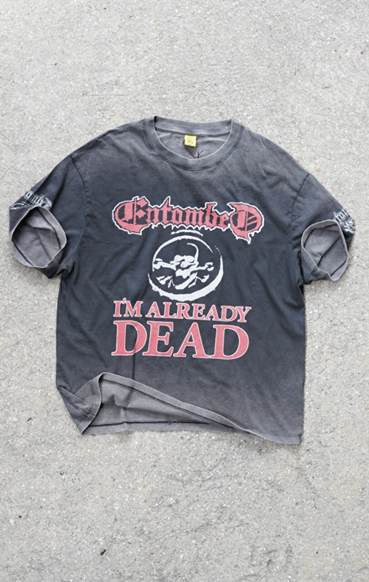 Entombed Already Dead Taş Yıkamalı Oversize Unisex Tshirt