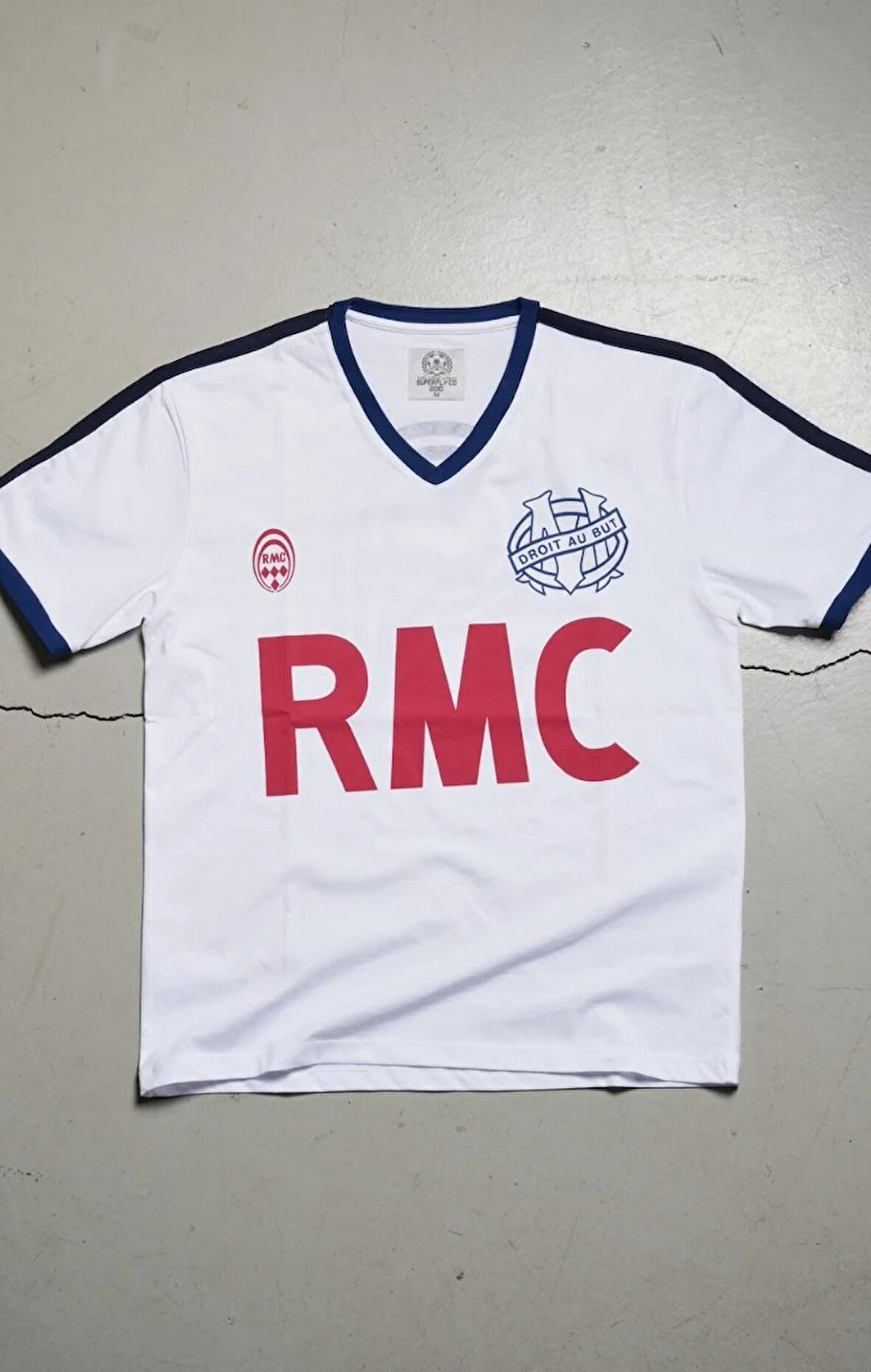 Olympique Marseille Jersey Beyaz Futbol Forması 1984/85