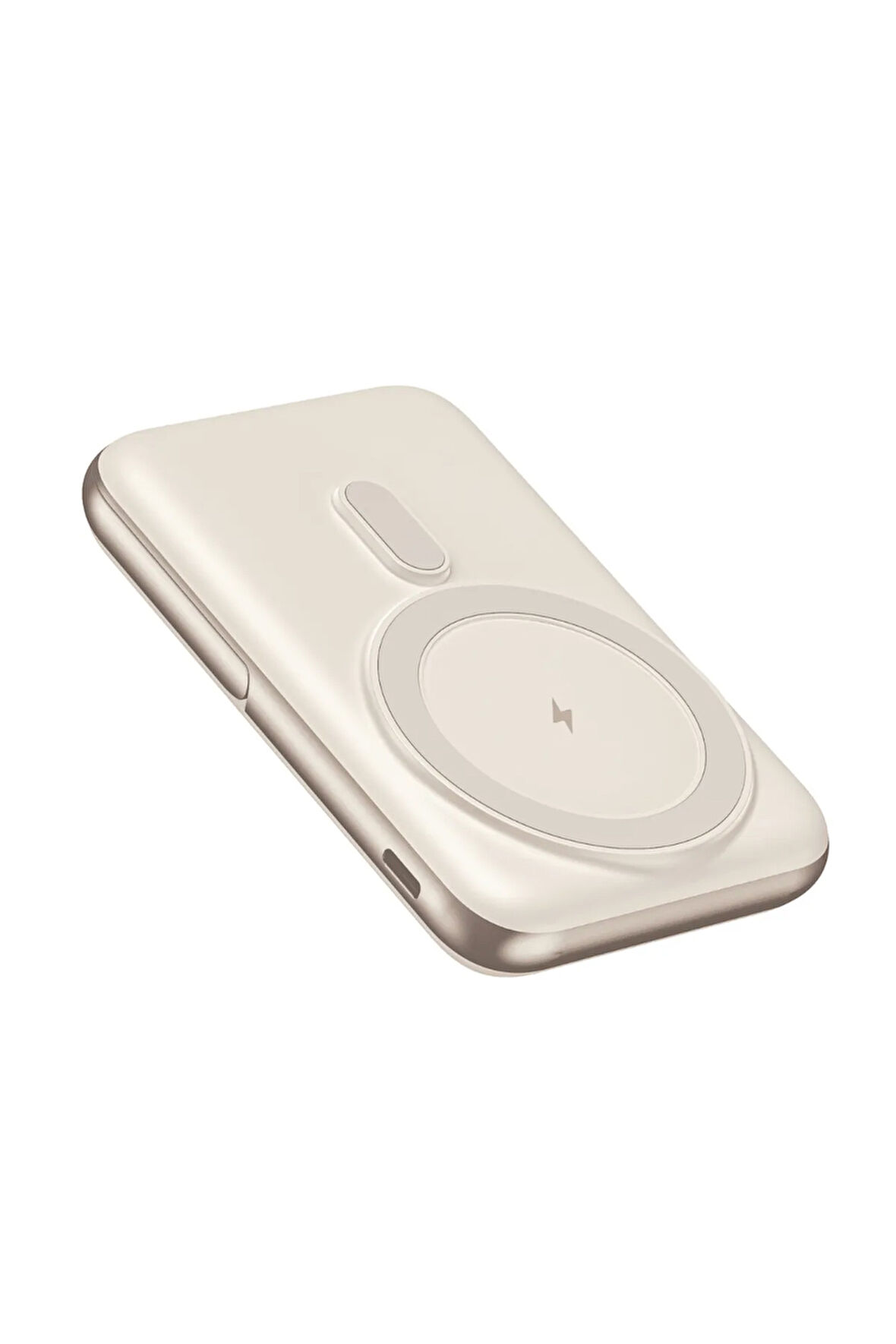 15w-20w Magsafe powerbank iphone-samsung uyumlu 10.000 Mah Pd Hızlı sarj Özellikli Krem Powerbank