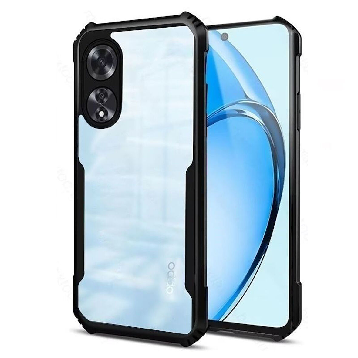 Gpack Oppo A38 Kılıf Roll MPL Arkası Şeffaf Silikon Mika