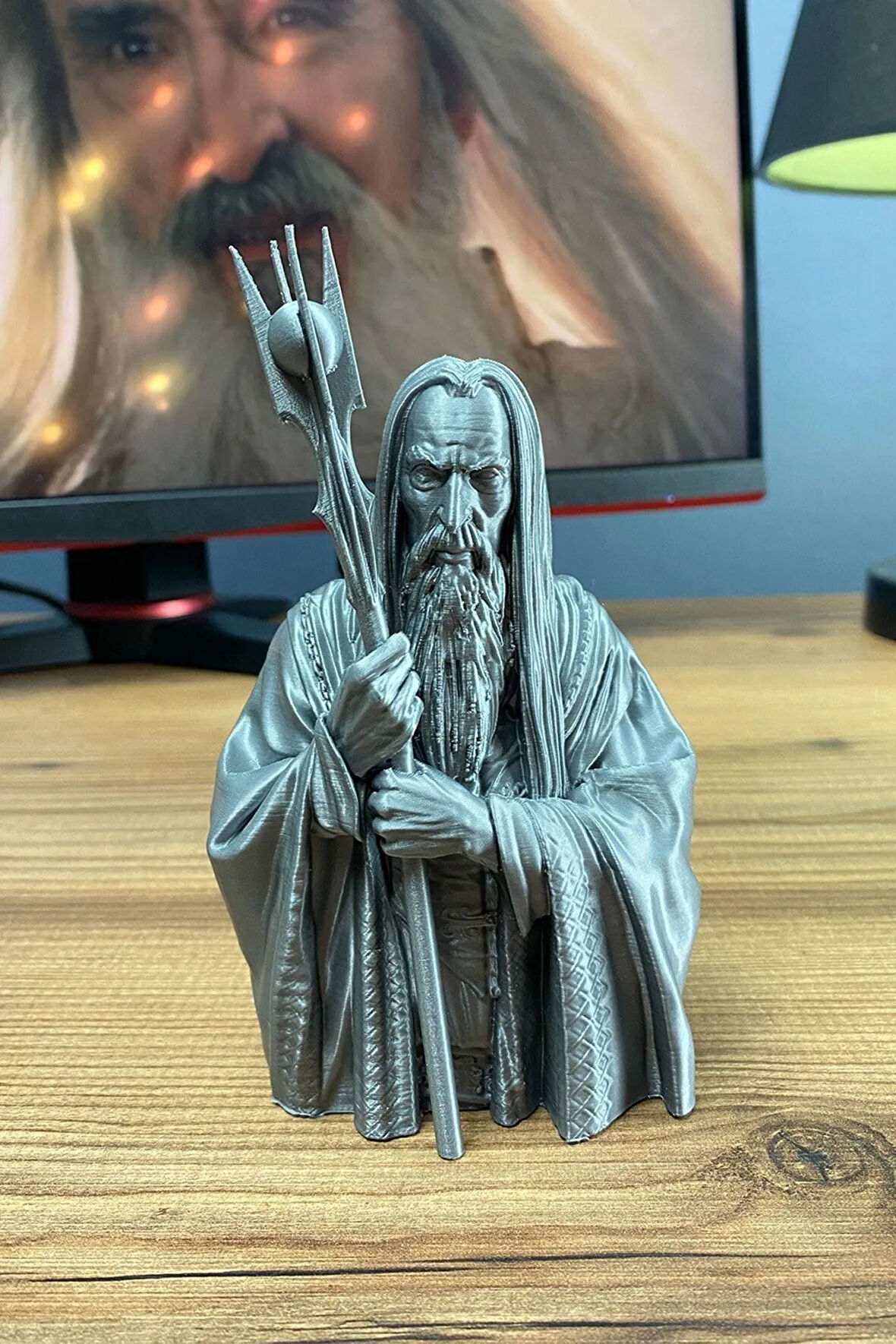 Yüzüklerin Efendisi Saruman Büst Figür 15 cm - Yüksek Kaliteli Dekoratif Figür