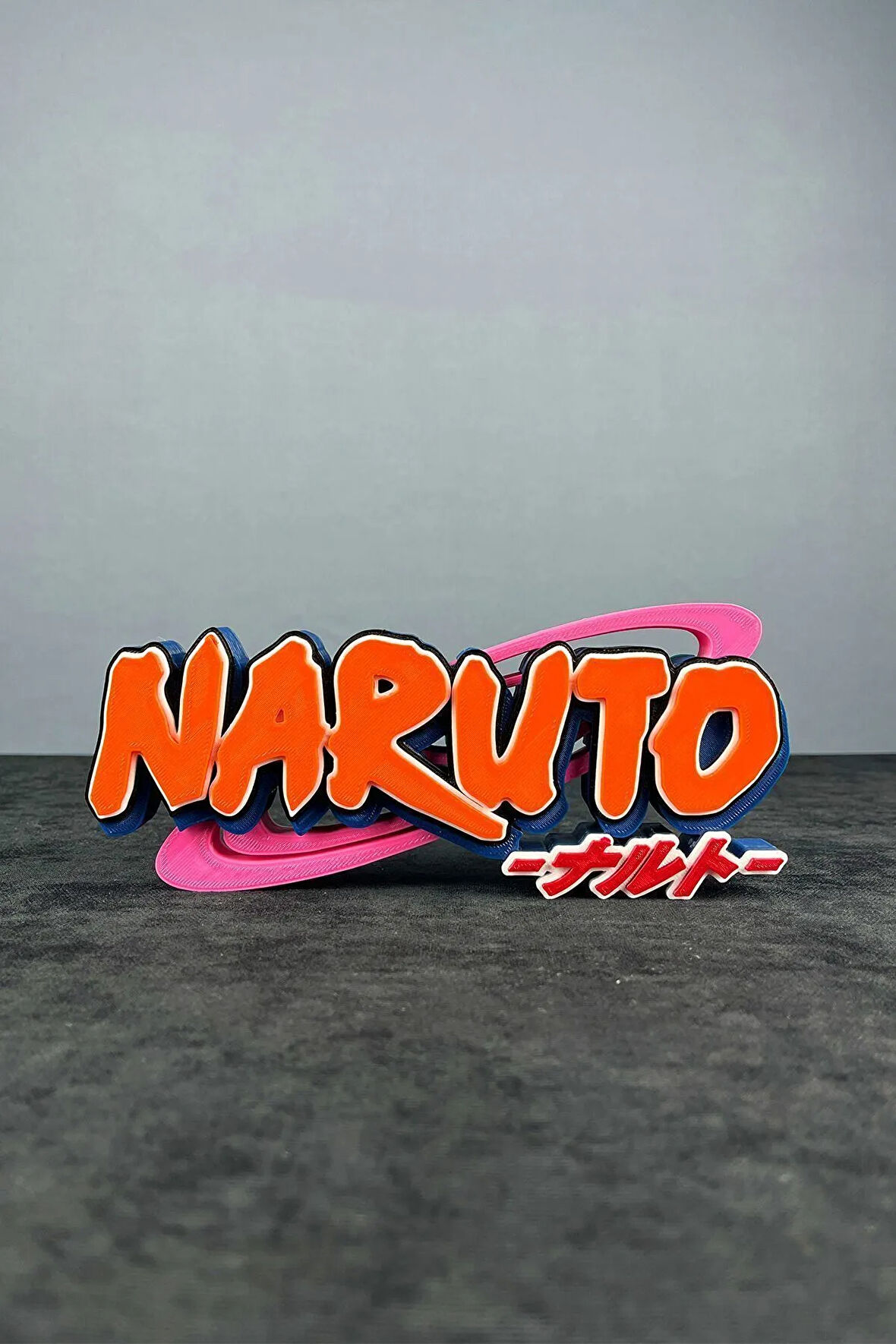 Naruto Logo Figür - Yüksek Kalite Anime Koleksiyon Figürü