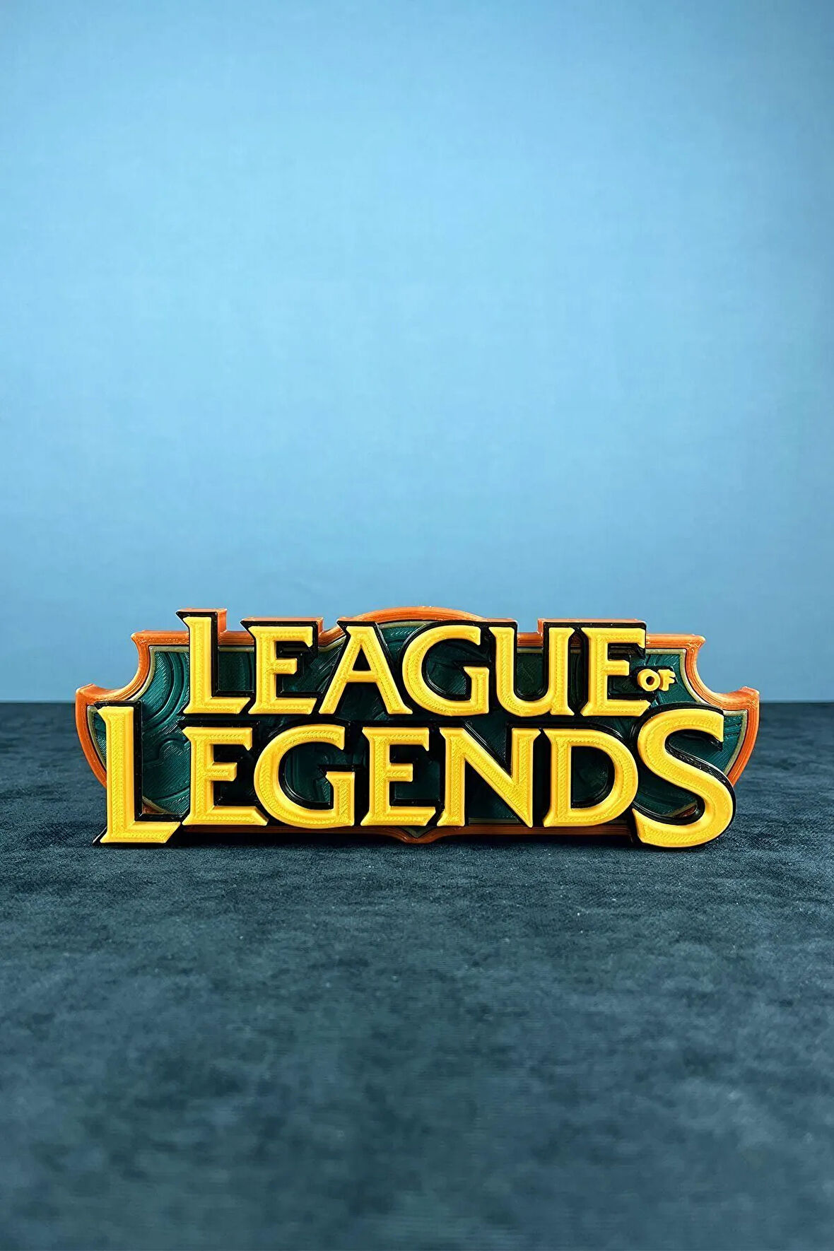 League Of Legends Yazı Logo Figür - Koleksiyonluk Premium Parça