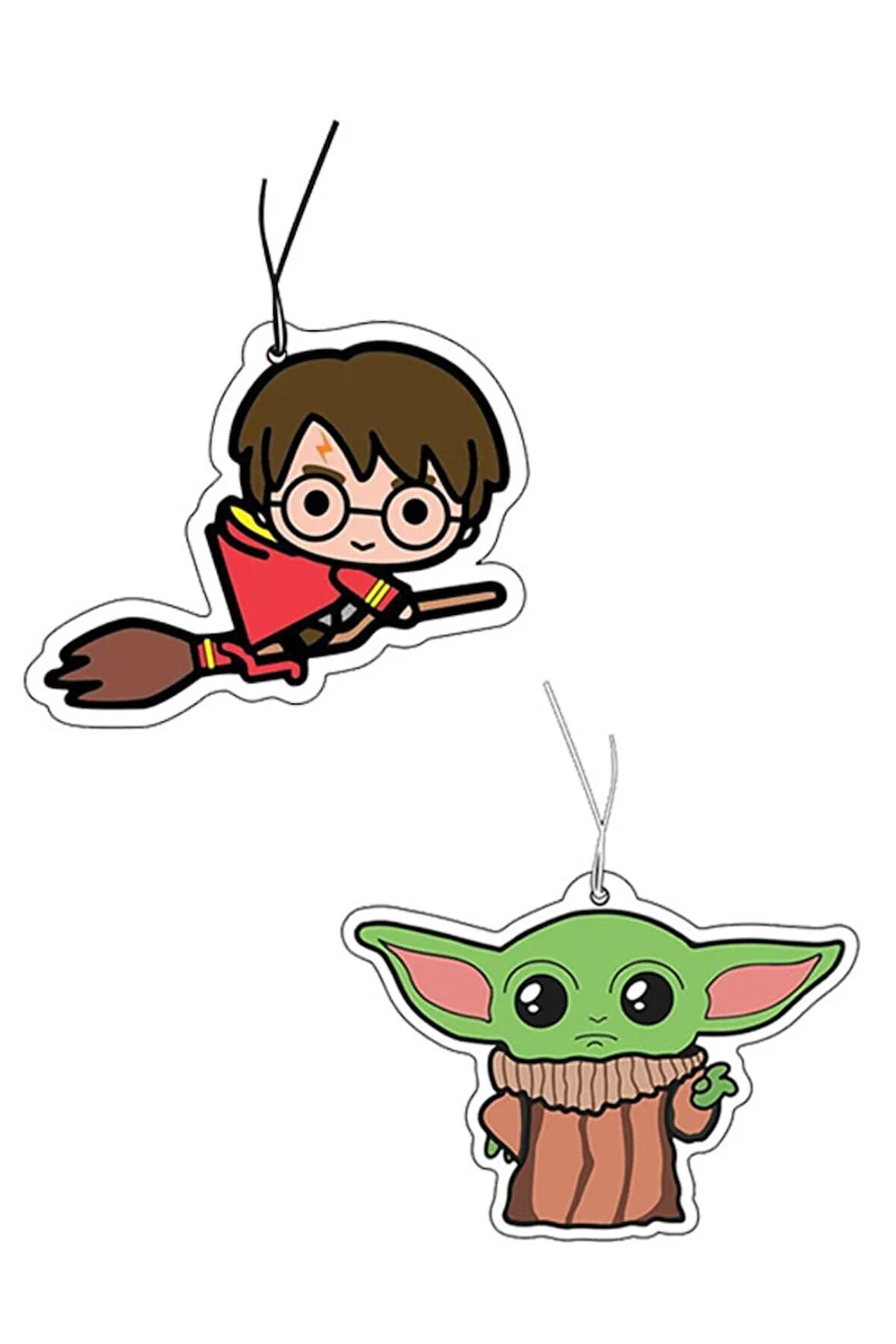 2'li Harry Potter - Baby Yoda Tasarımlı Dekoratif Oto Kokusu Ve Aksesuar Seti