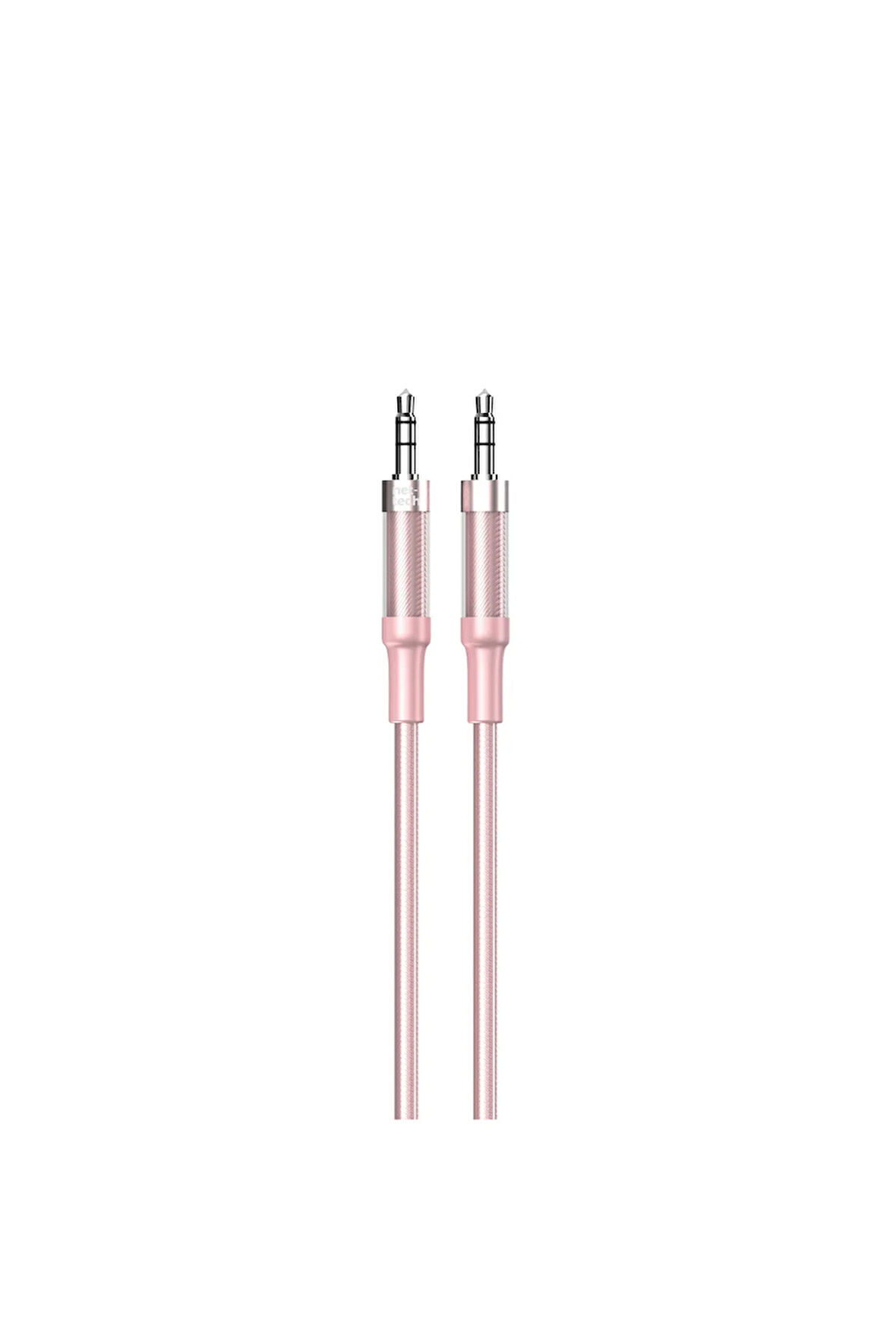 3.5mm-Aux To 3.5mm-Aux Kablo Dönüştürücü Pembe|Hoparlör,Kulaklık Araç Bağlantısı 1M AUX Ses Kablosu