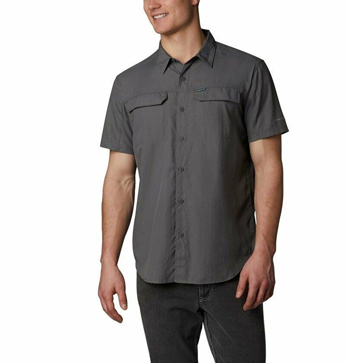 Columbia AO0647 Erkek Gri Short Sleeve Shirt Gömlek