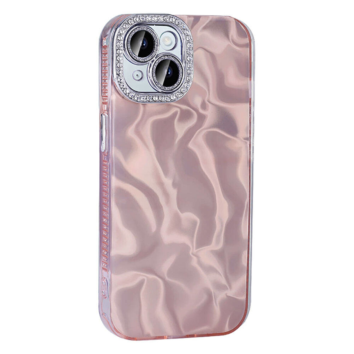 Gpack Apple iPhone 15 Plus Kılıf Parlak Taş Detaylı Airbagli Esila Kapak