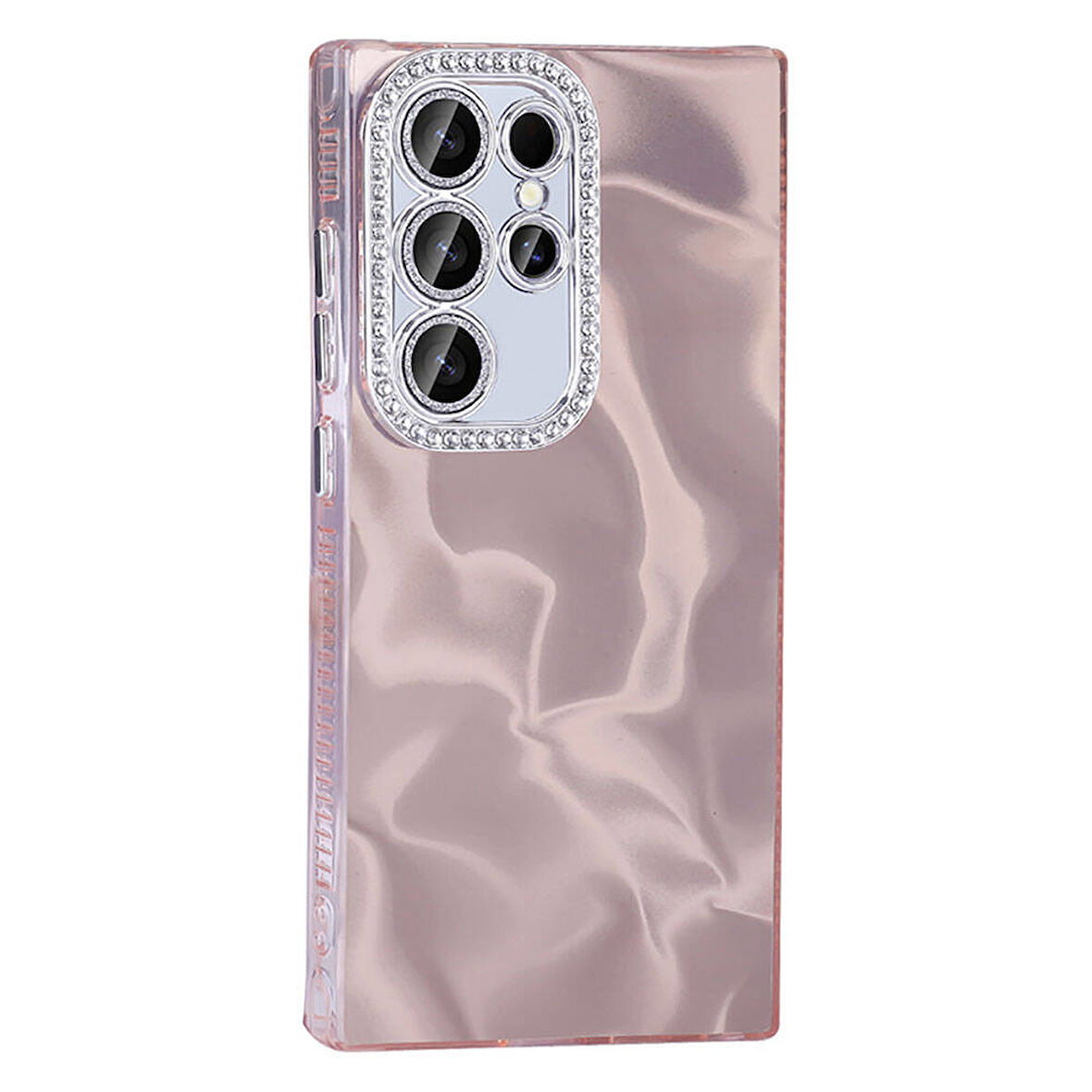 Gpack Samsung Galaxy S23 Ultra Kılıf Parlak Taş Detaylı Airbagli Esila Kapak