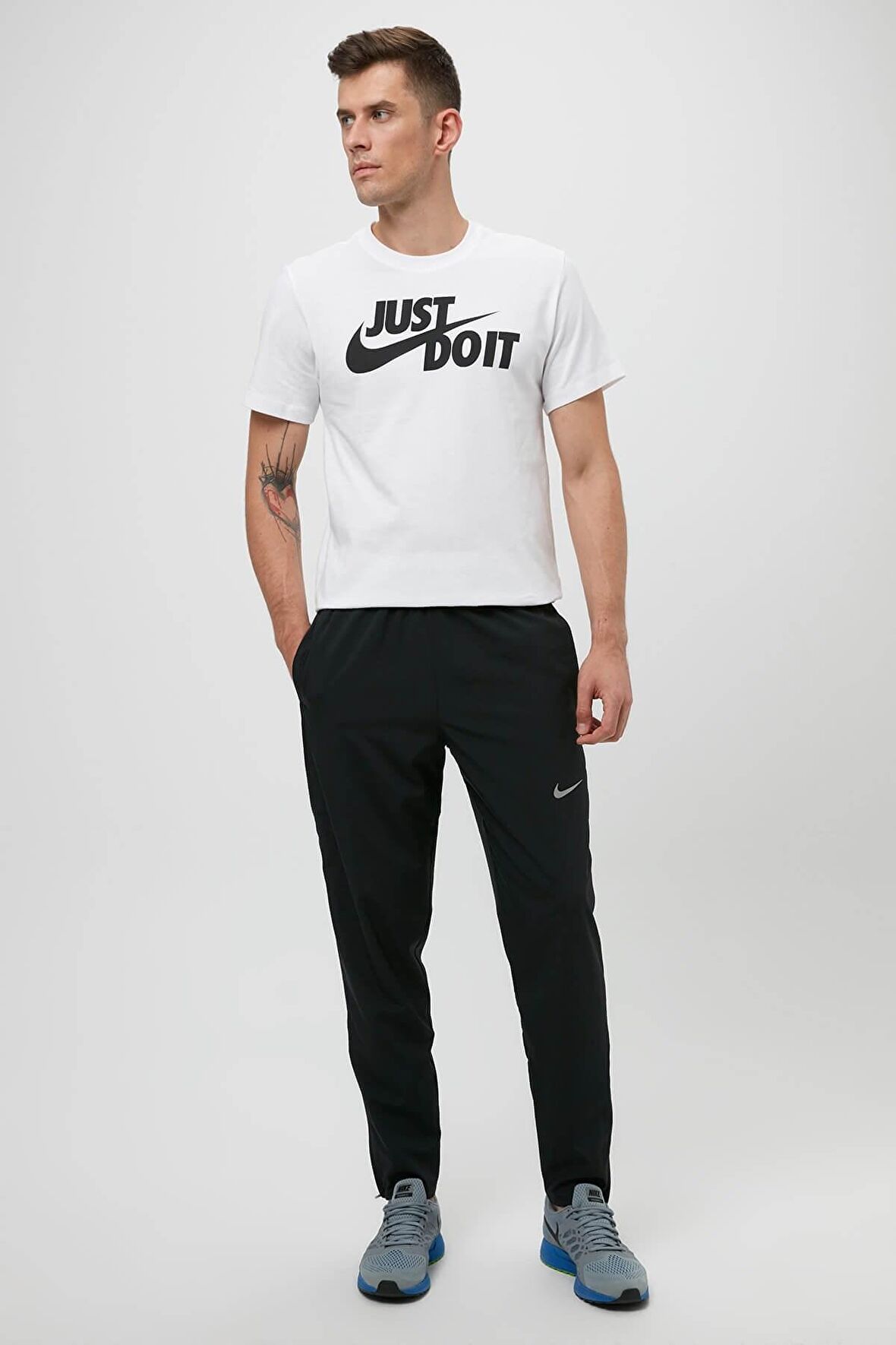 Nike M Df Run Stripe Wvn Pant Erkek Eşofman Alt BV4840-010-Siyah