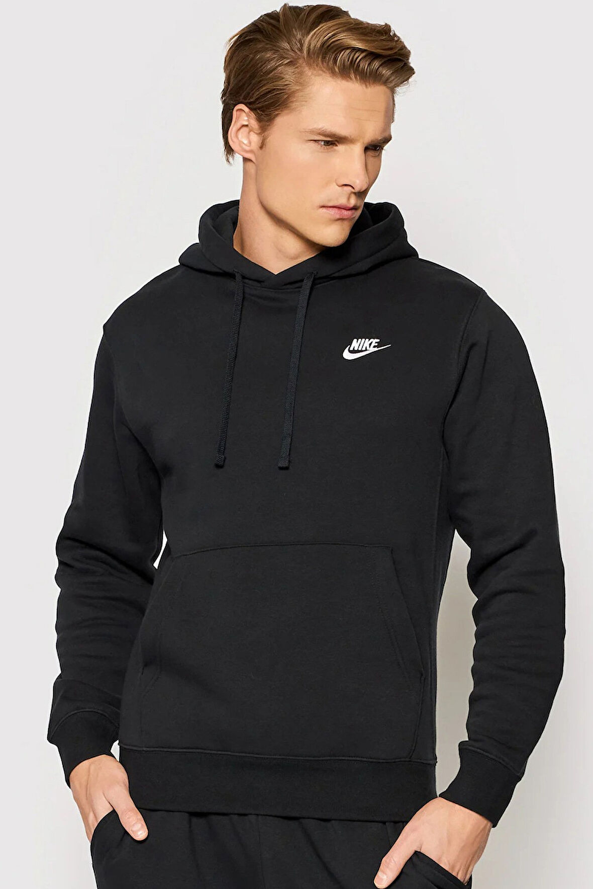Nike Clup Fleece Pullover Bb Hoodie Şardonlu Erkek Siyah Sweatshrit
