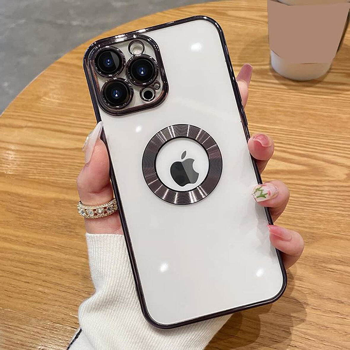 İPHONE 14 PRO UYUMLU OMEGA LAZER KESİM YUMUŞAK KILIF KAMERA KORUMALI ŞIK TASARIM SİLİKON ŞEFFAF KENAR DERİN MOR