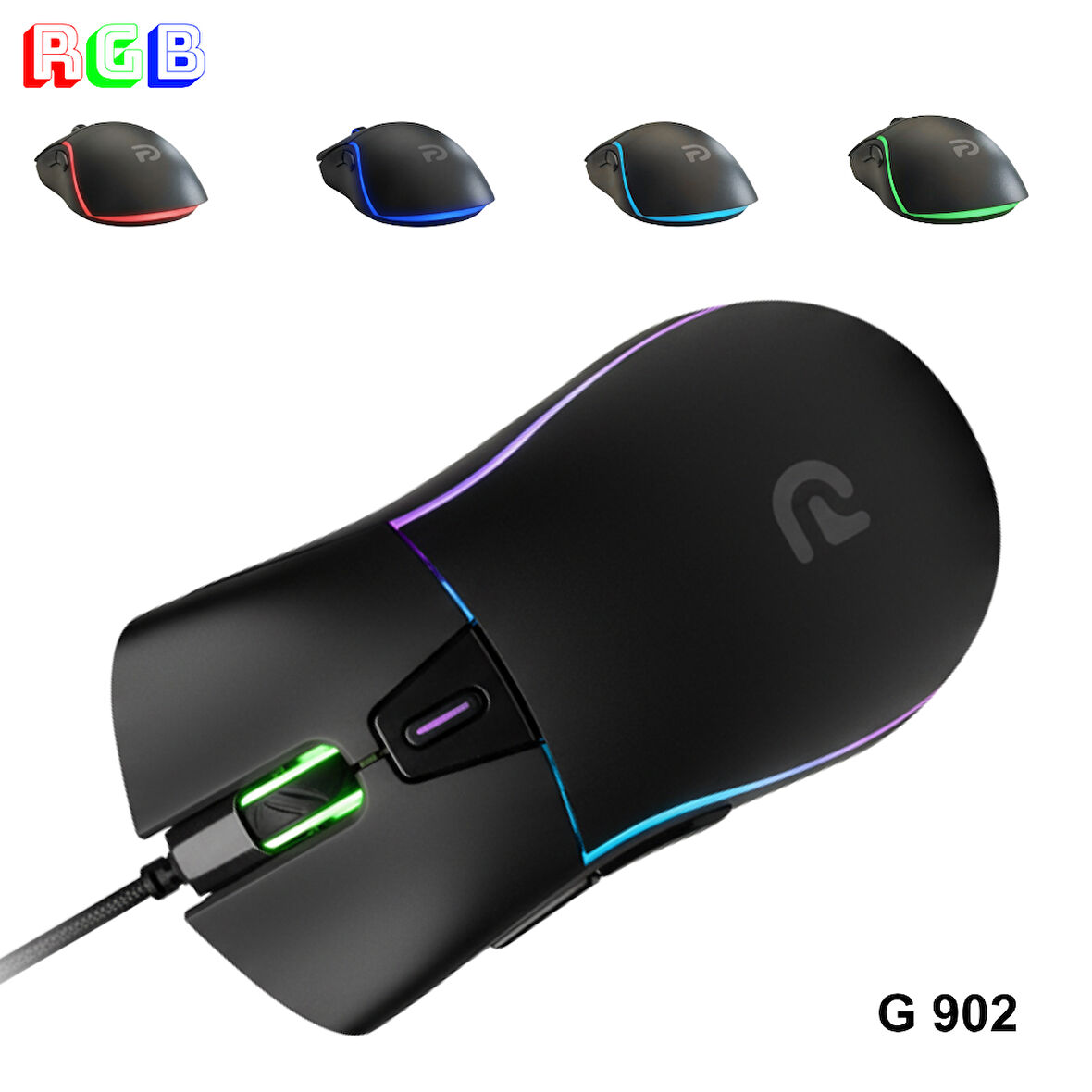 Trio - G902 Siyah RGB Gaming Mouse | Kablolu Oyuncu Faresi
