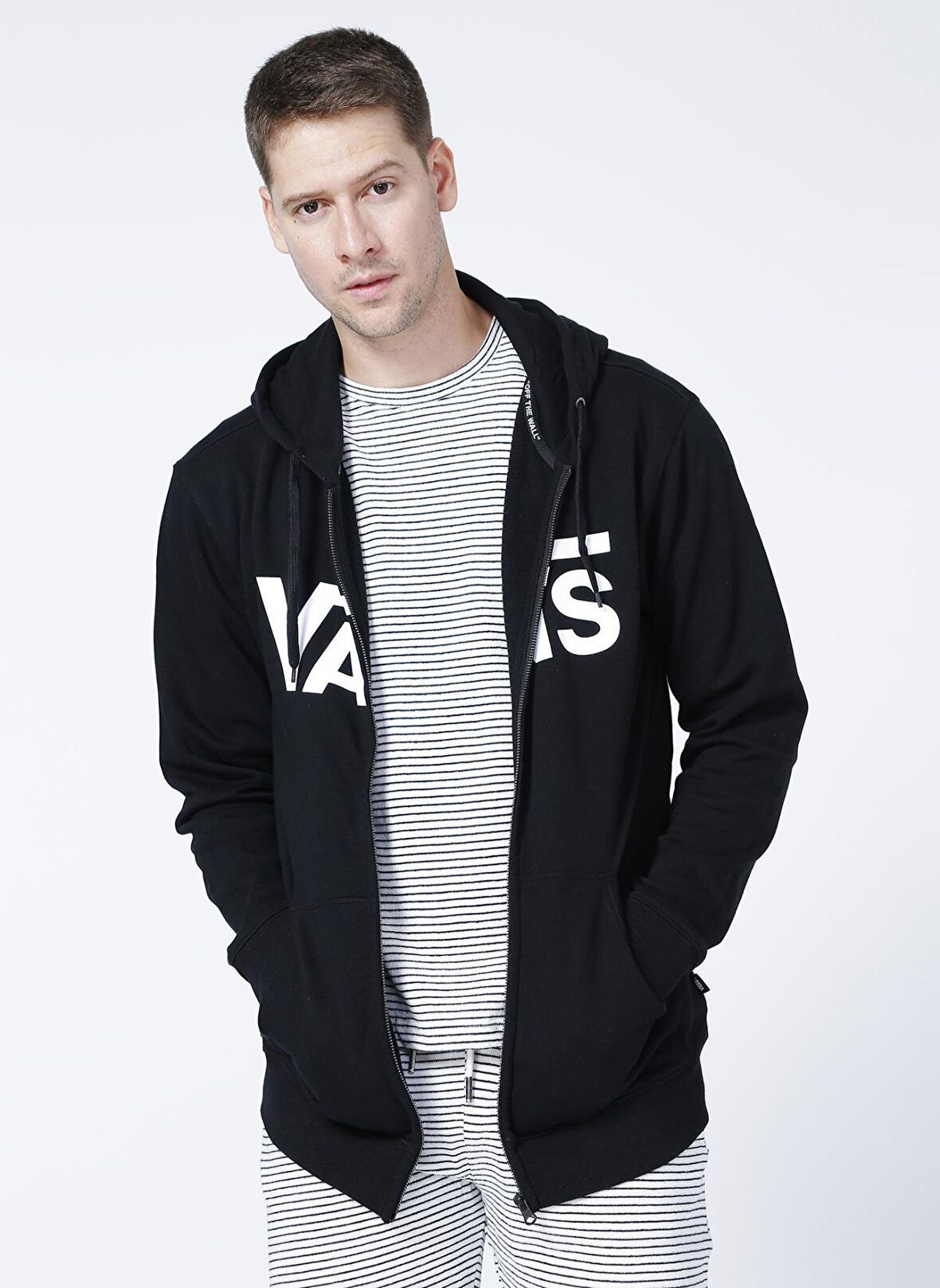 Vans O Yaka Siyah Erkek Sweatshırt VN0A456CY281 CLASSIC ZIP HOODIE II