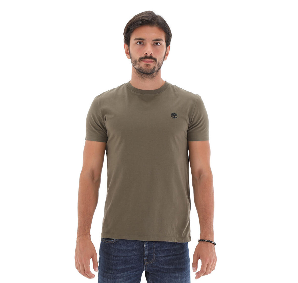 B0A2BPRA581-R Timberland Ss Dunstan River Jersey Crew Tee Slim Erkek T-Shirt Yeşil