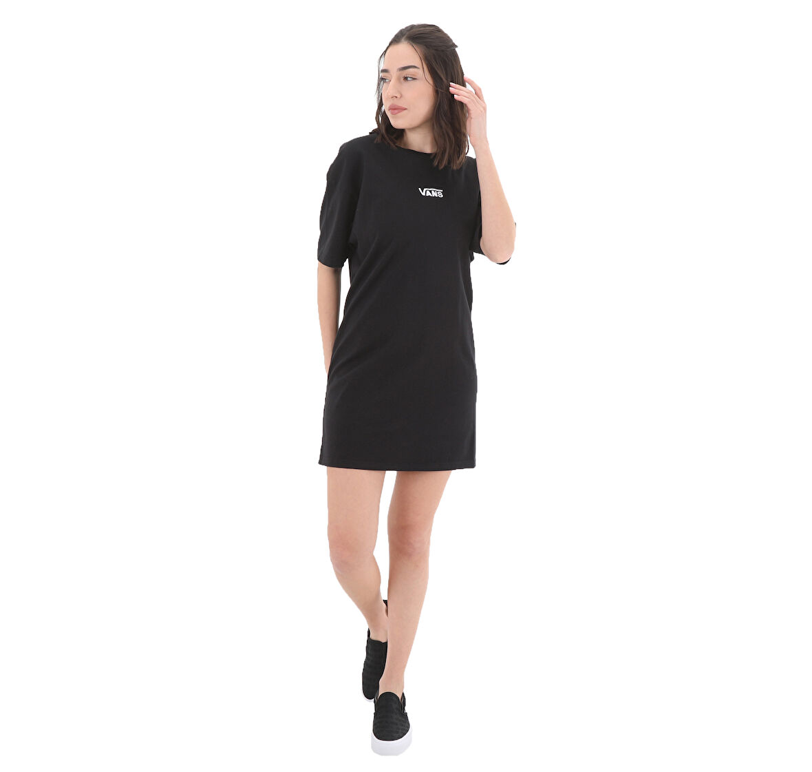 0A4RU2BLK1-R Vans Center Vee Tee Dress Kadın Elbise - Etek Siyah