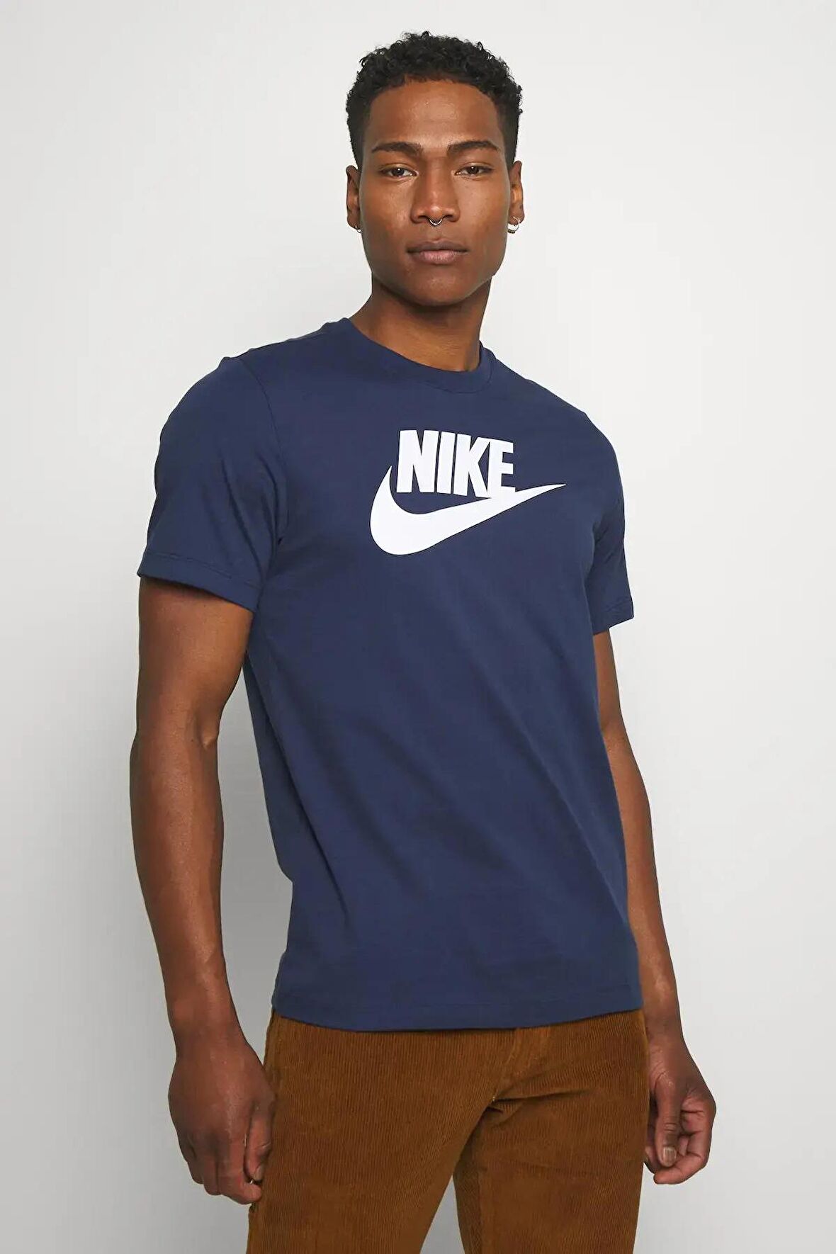 Nike Sportswear Clup Standart Kesim Lacivert Erkek Spor Tişörtü