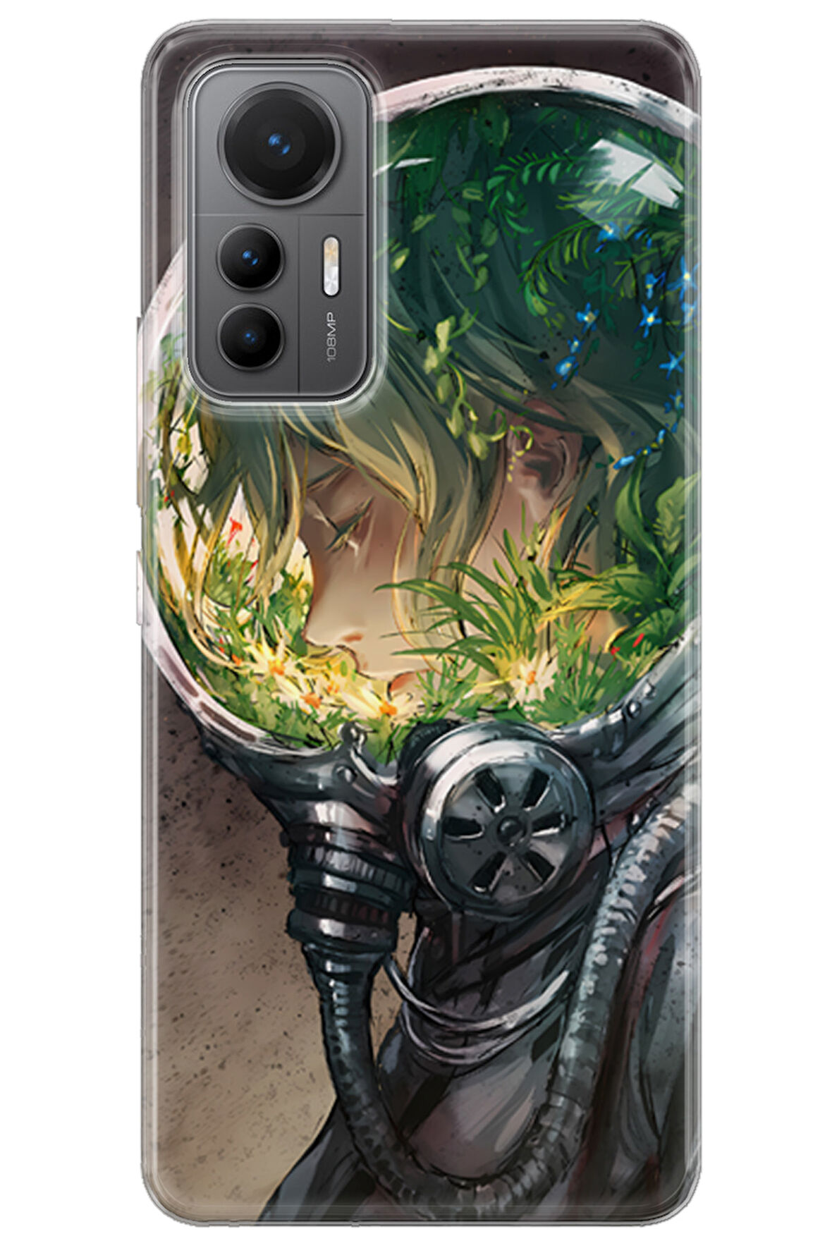 Xiaomi 12 Lite uyumlu Girls 29 Soft Silikon Fanus Çiçekler