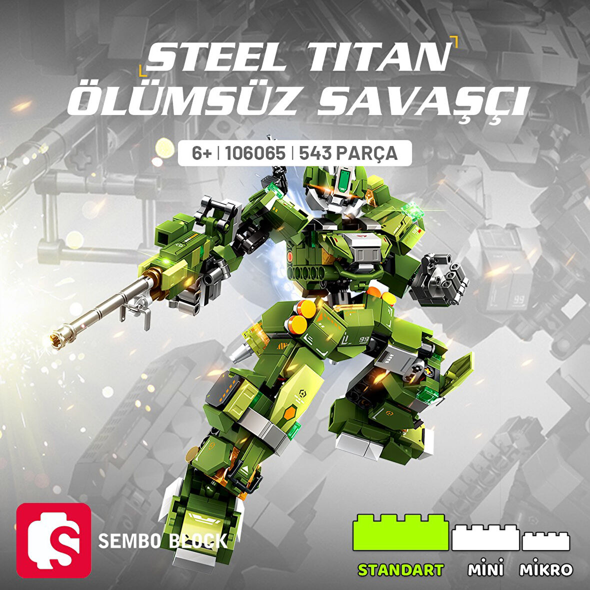 Steel Titan Ölümsüz Savaşçı Yapı Bloğu Seti