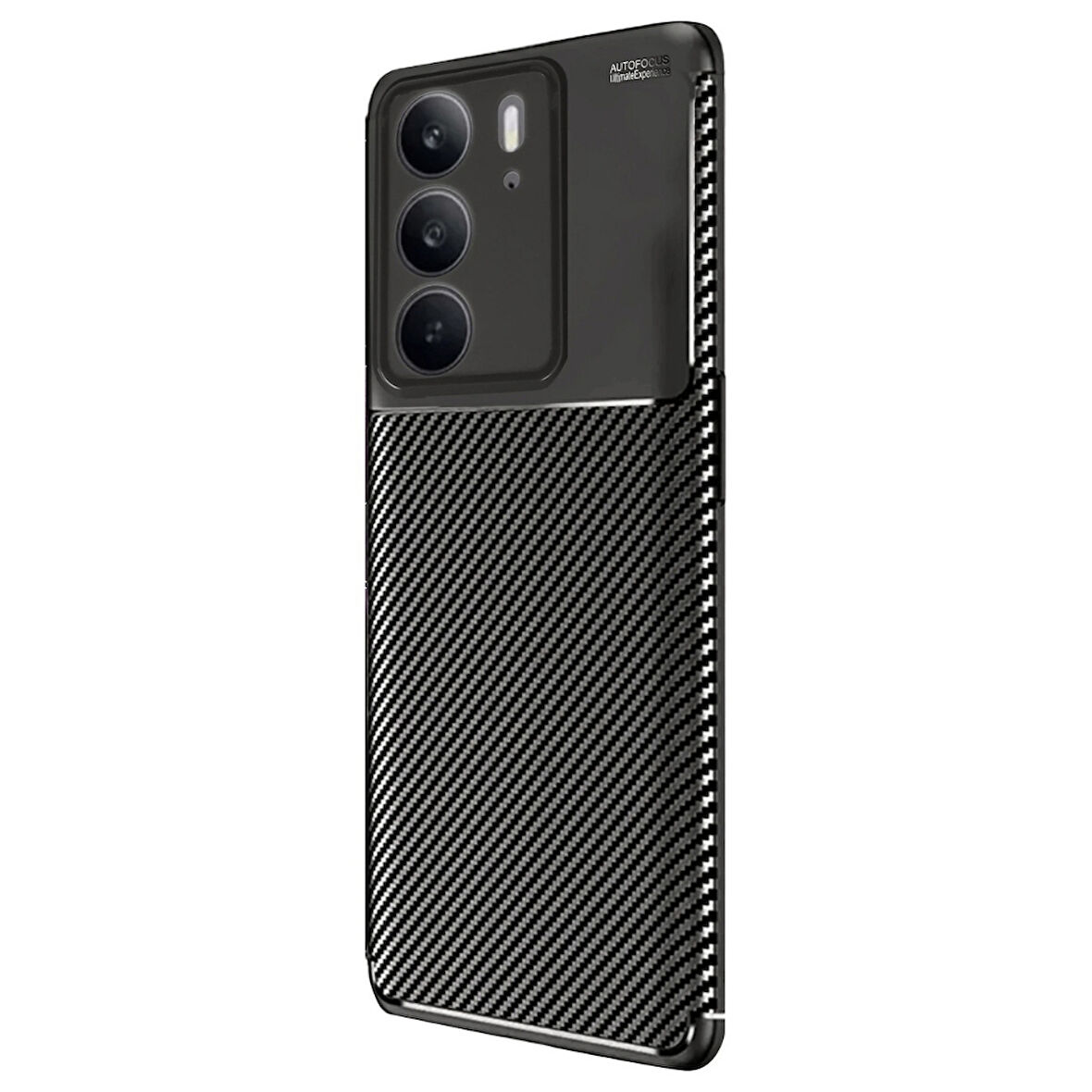 Gpack Realme C75 uyumlu Kılıf Negro Karbon Görünümlü Silikon