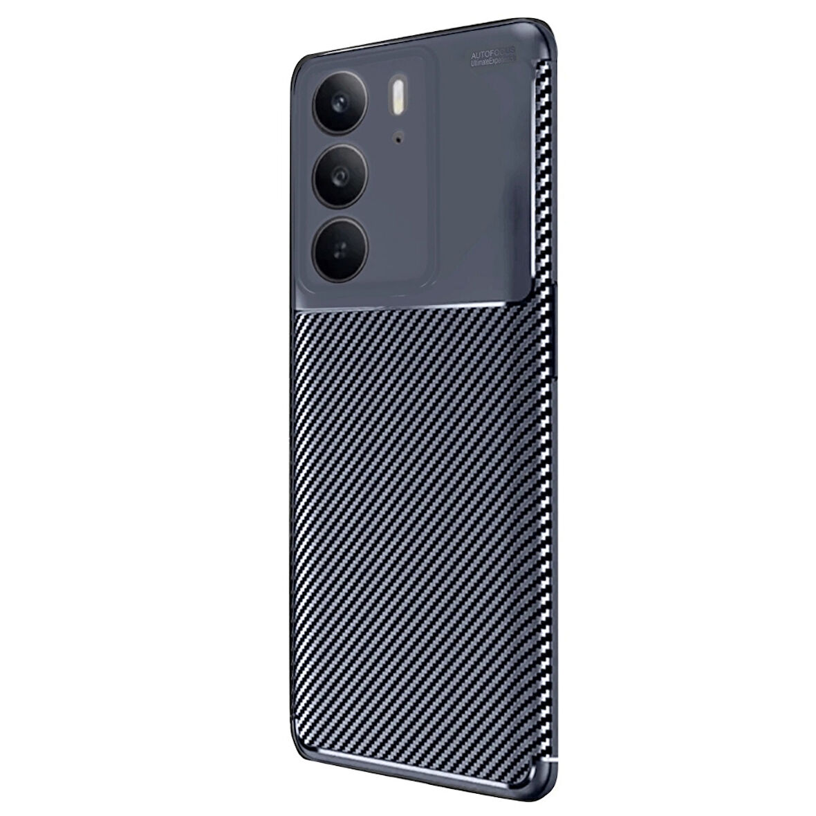 Gpack Realme C75 uyumlu Kılıf Negro Karbon Görünümlü Silikon