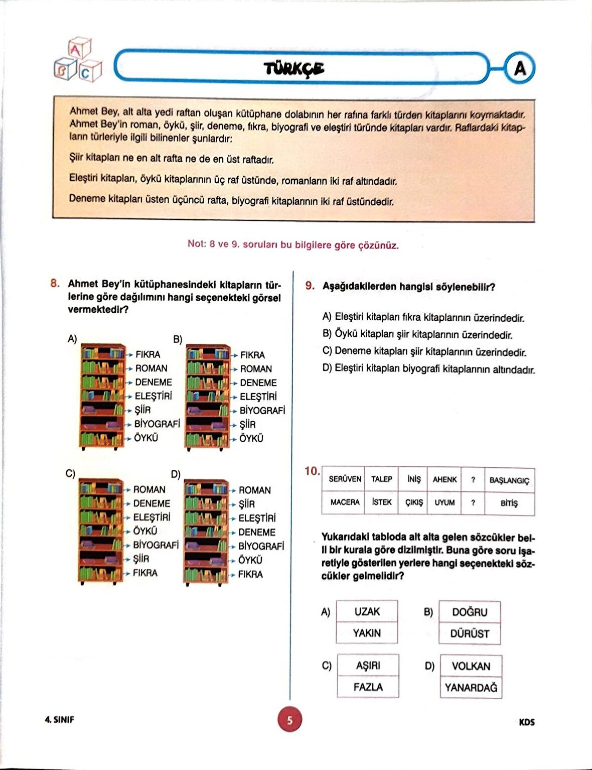 4.Sınıf Deneme Sınavı - 2 Kitapcık 