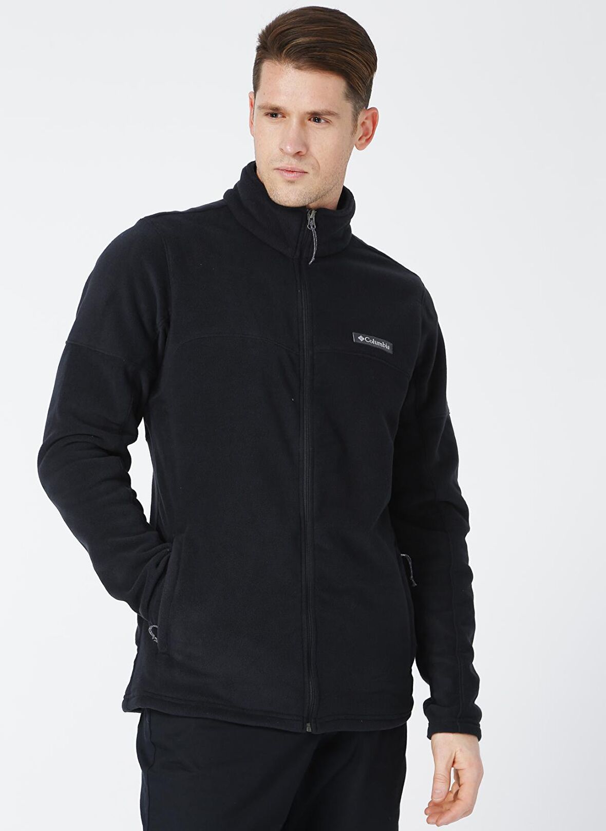 Columbia AO0560 Basin Trail Iii Full Zip Dik Yaka Normal Kalıp Düz Siyah Erkek Polar Sweatshirt