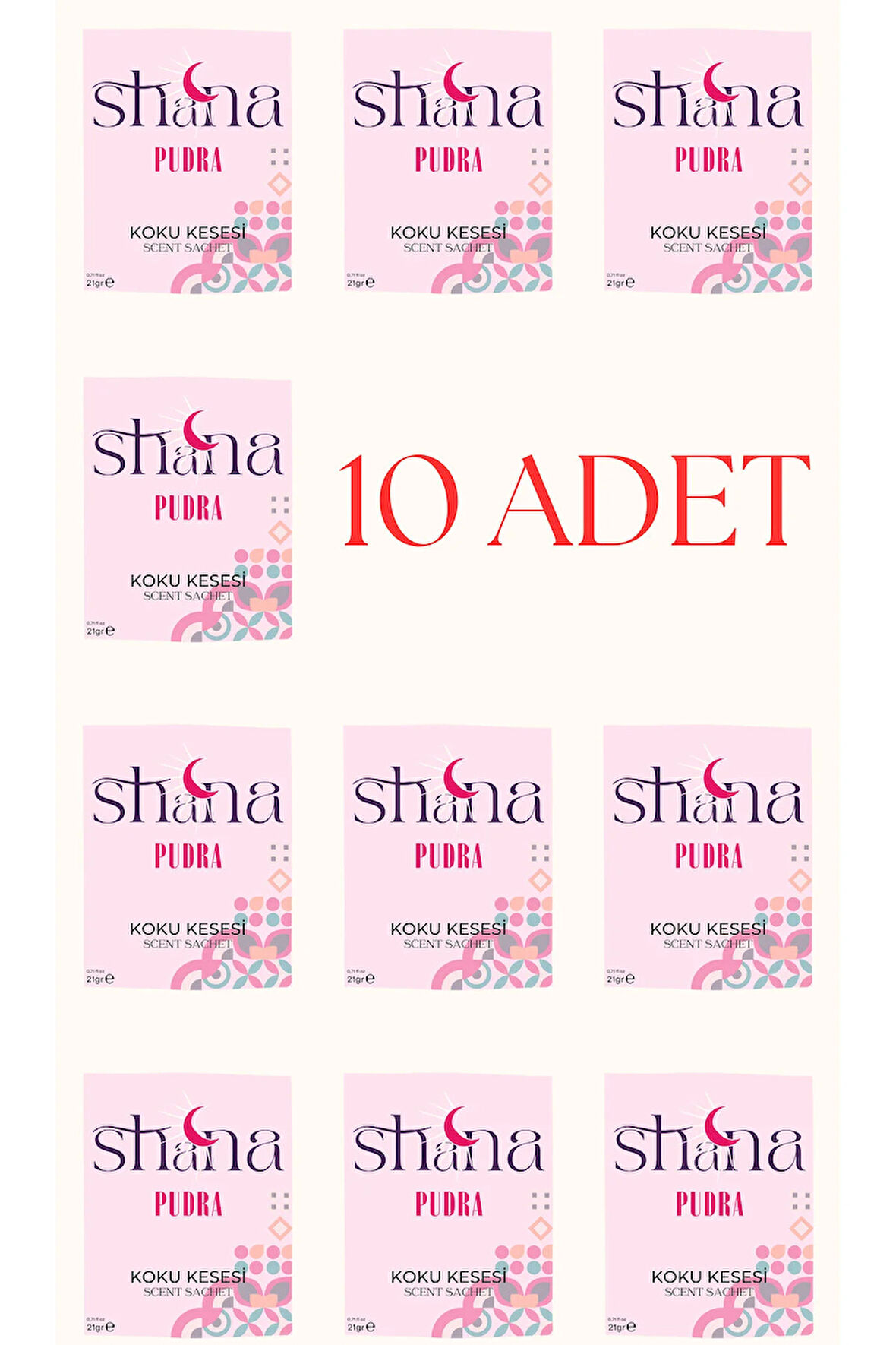 10'lu Pudra Dolap Ayakkabılık Ve Çekmece Parfümlü Kese Kokusu Oda Koku Kesesi
